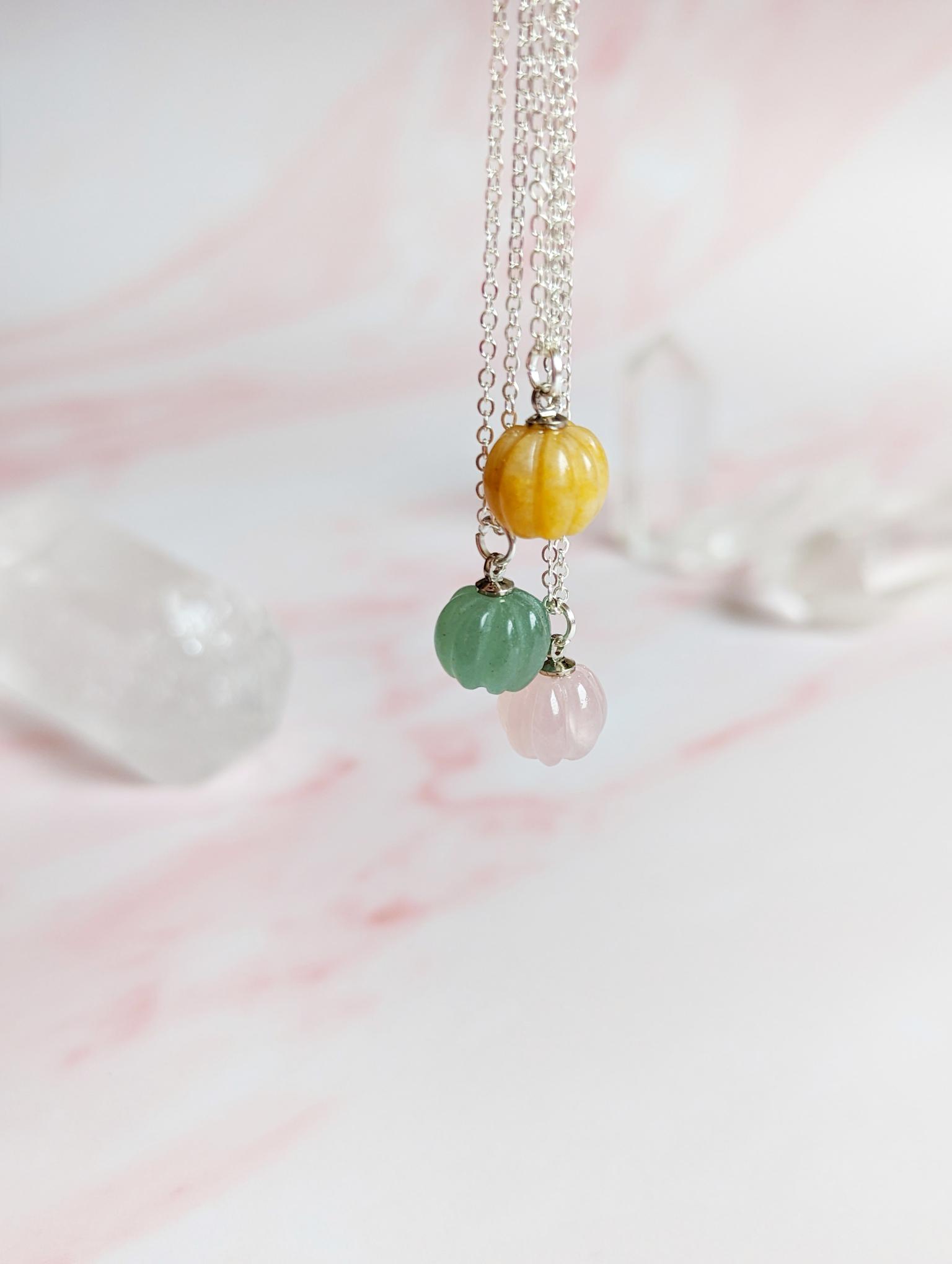 Crystal Pumpkin Necklace