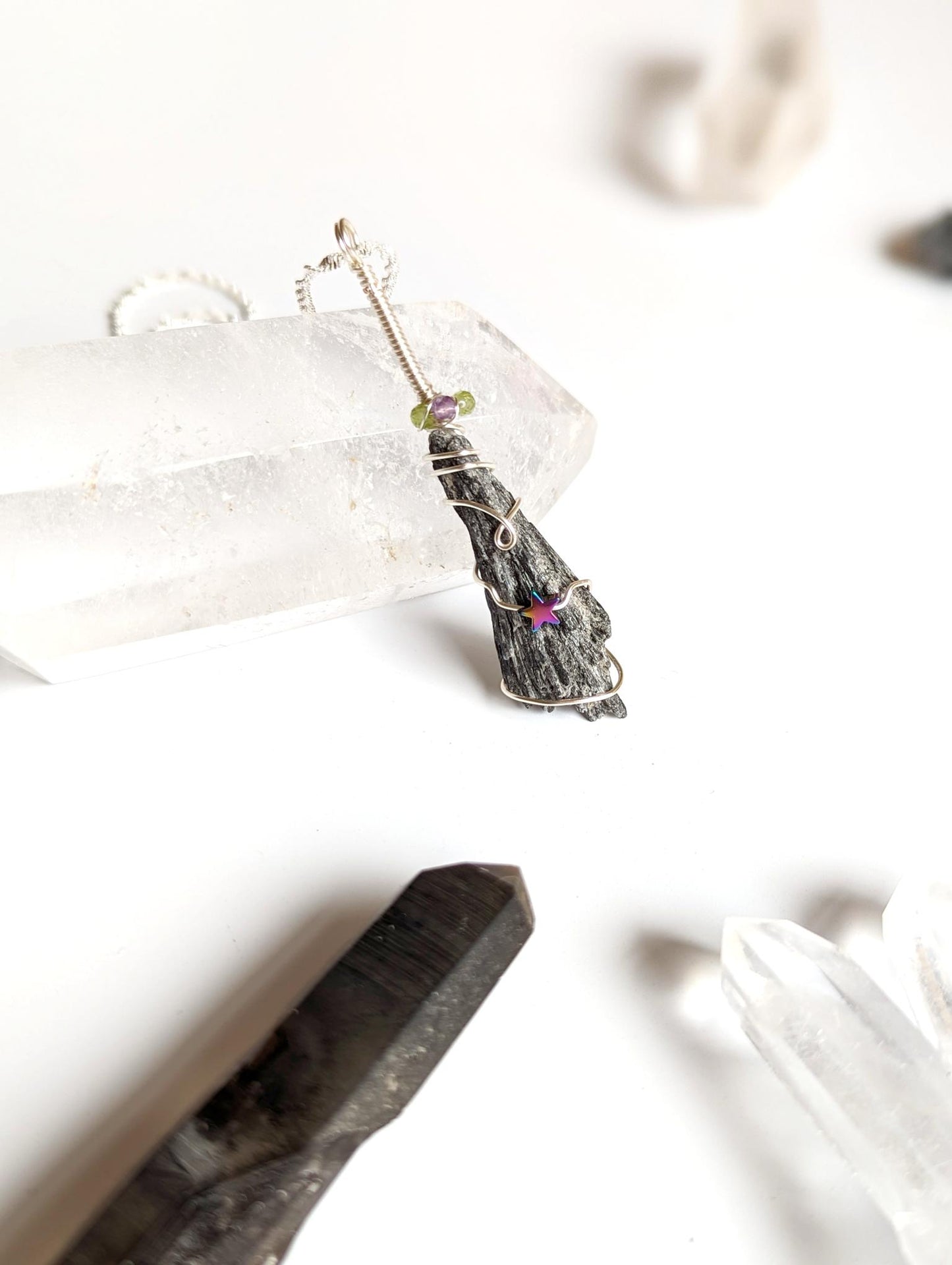 Kyanite Broomstick Necklace