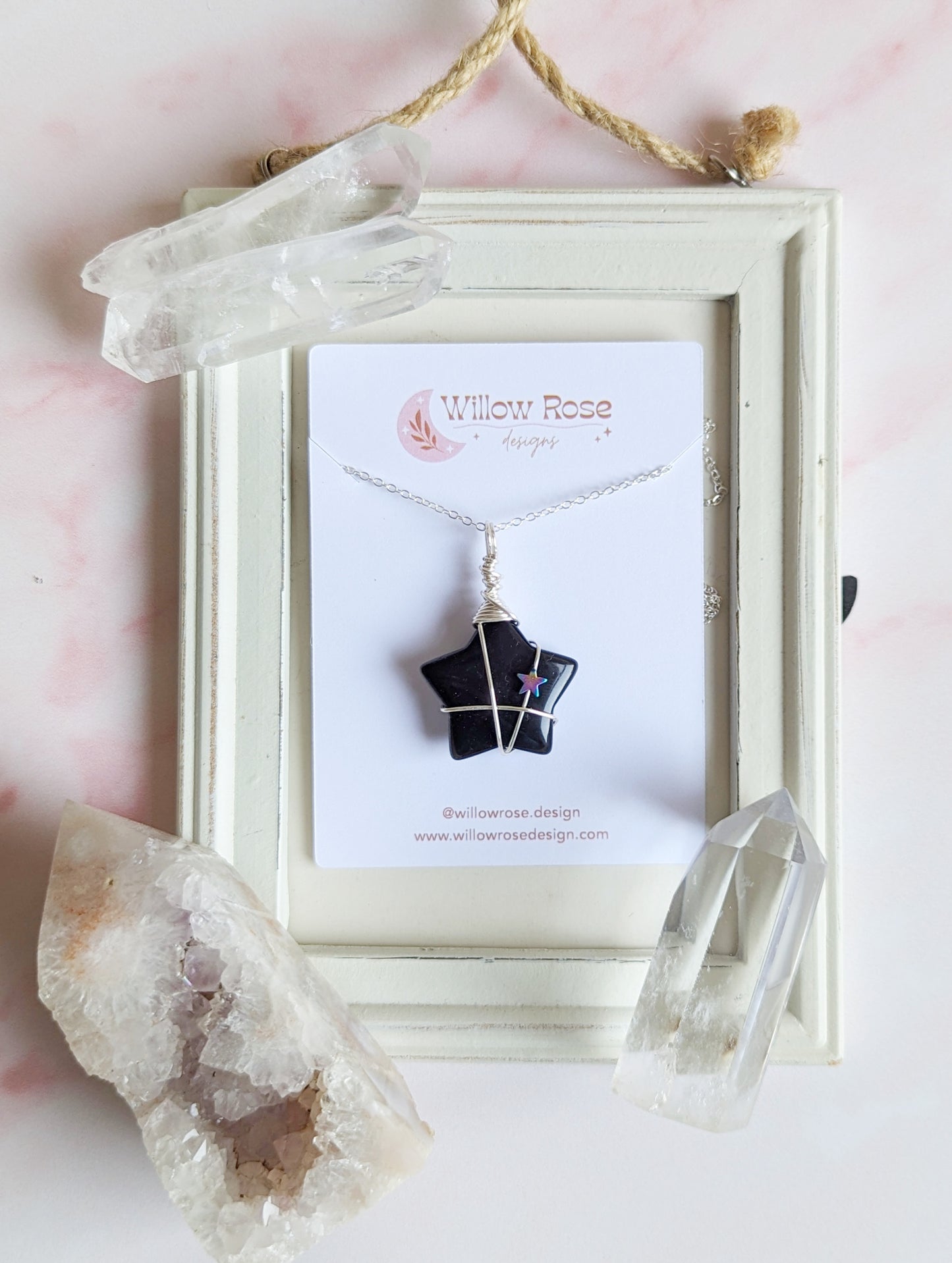Obsidian Star Necklace