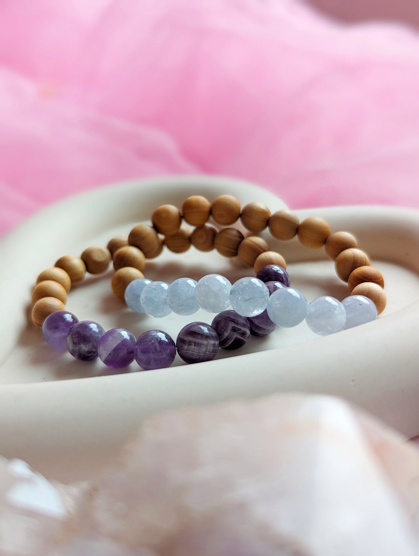 Amethyst and Cedarwood Bracelet
