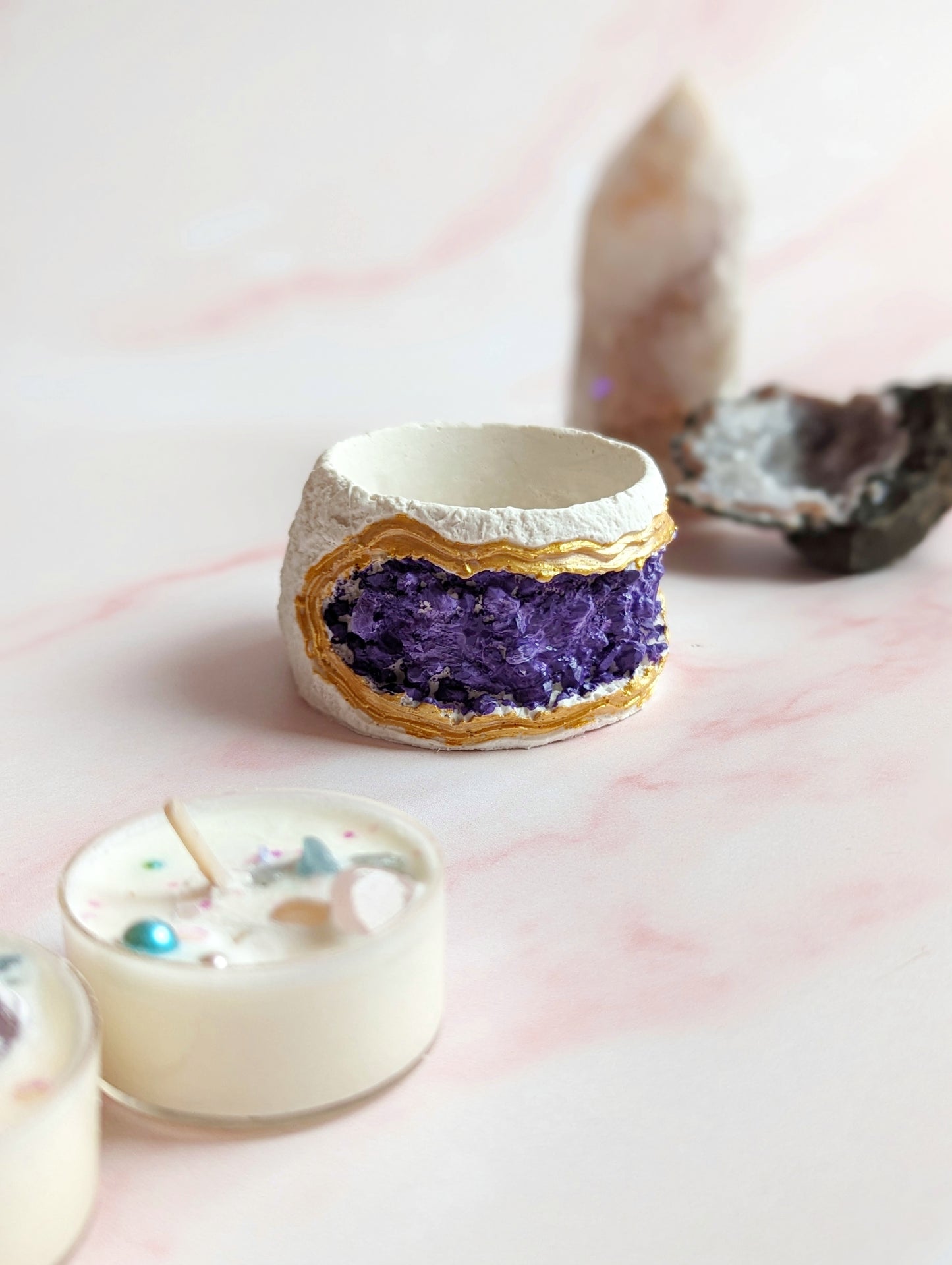 Geode Candle Holder