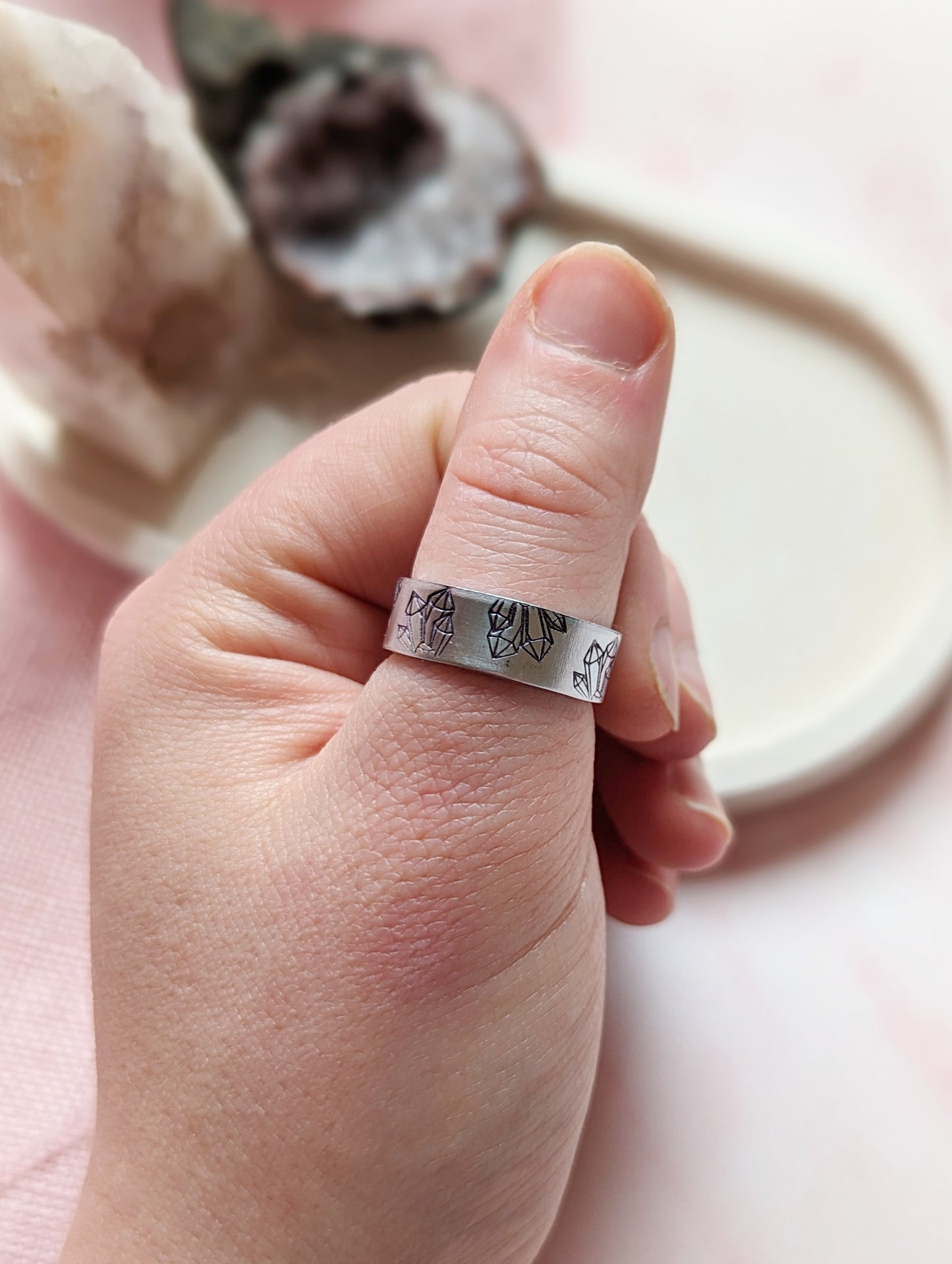 Crystal Pattern Ring