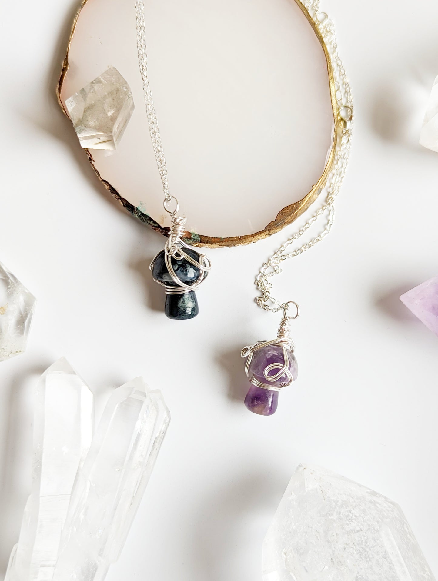 Crystal Mushroom Necklace