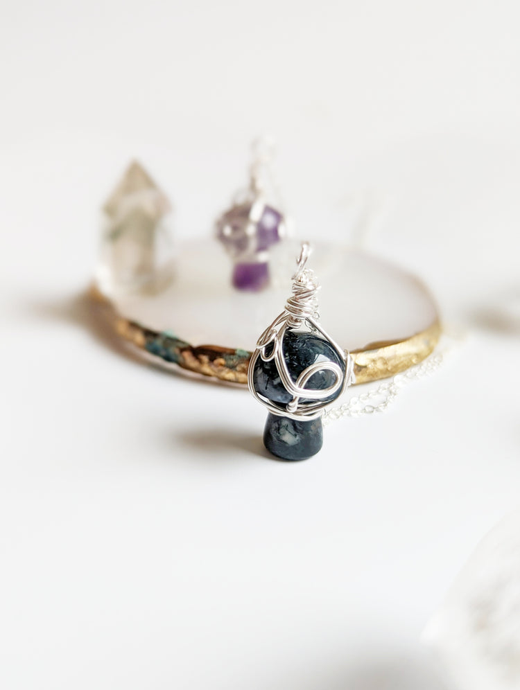 Crystal Mushroom Necklace