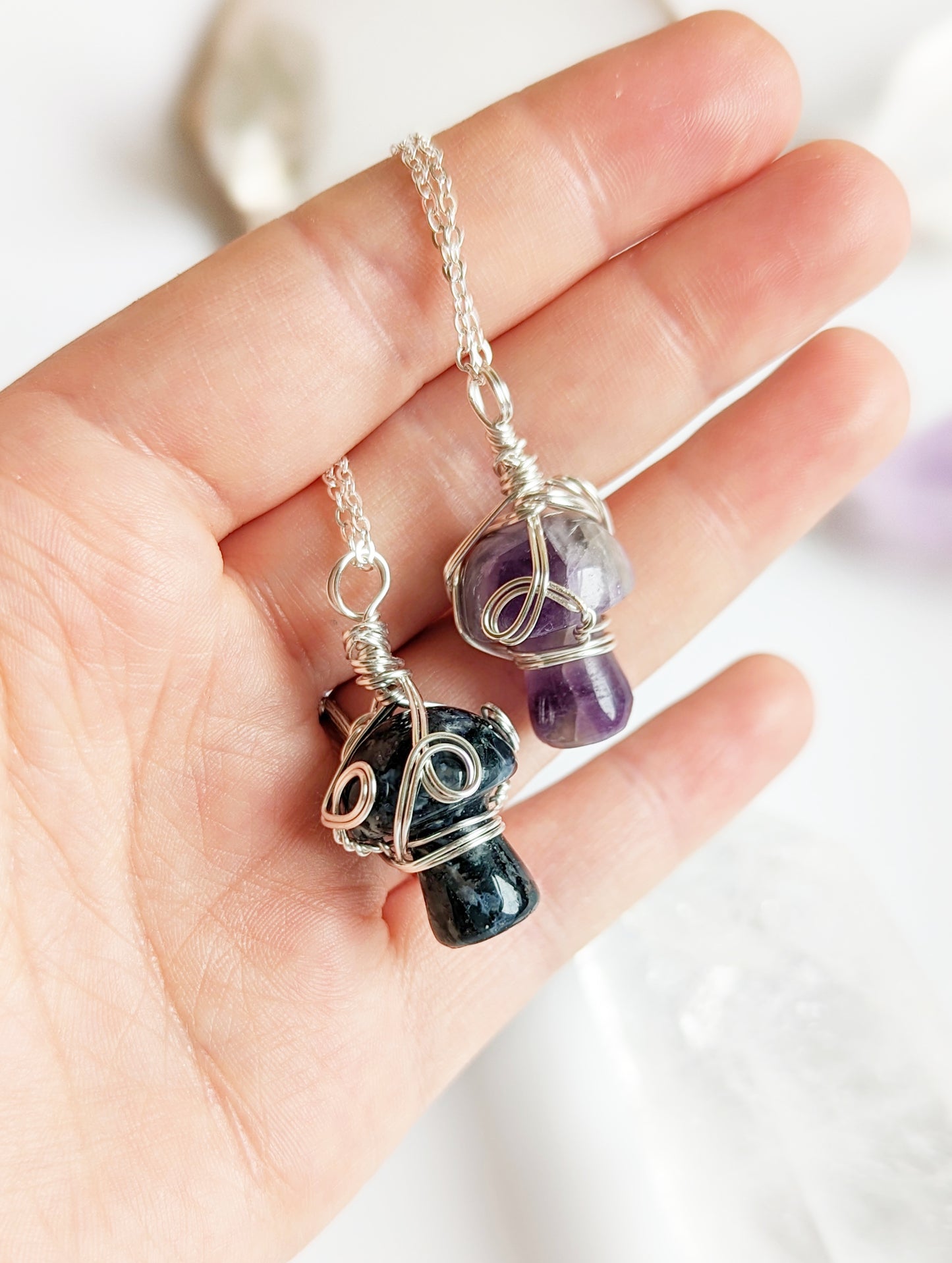 Crystal Mushroom Necklace