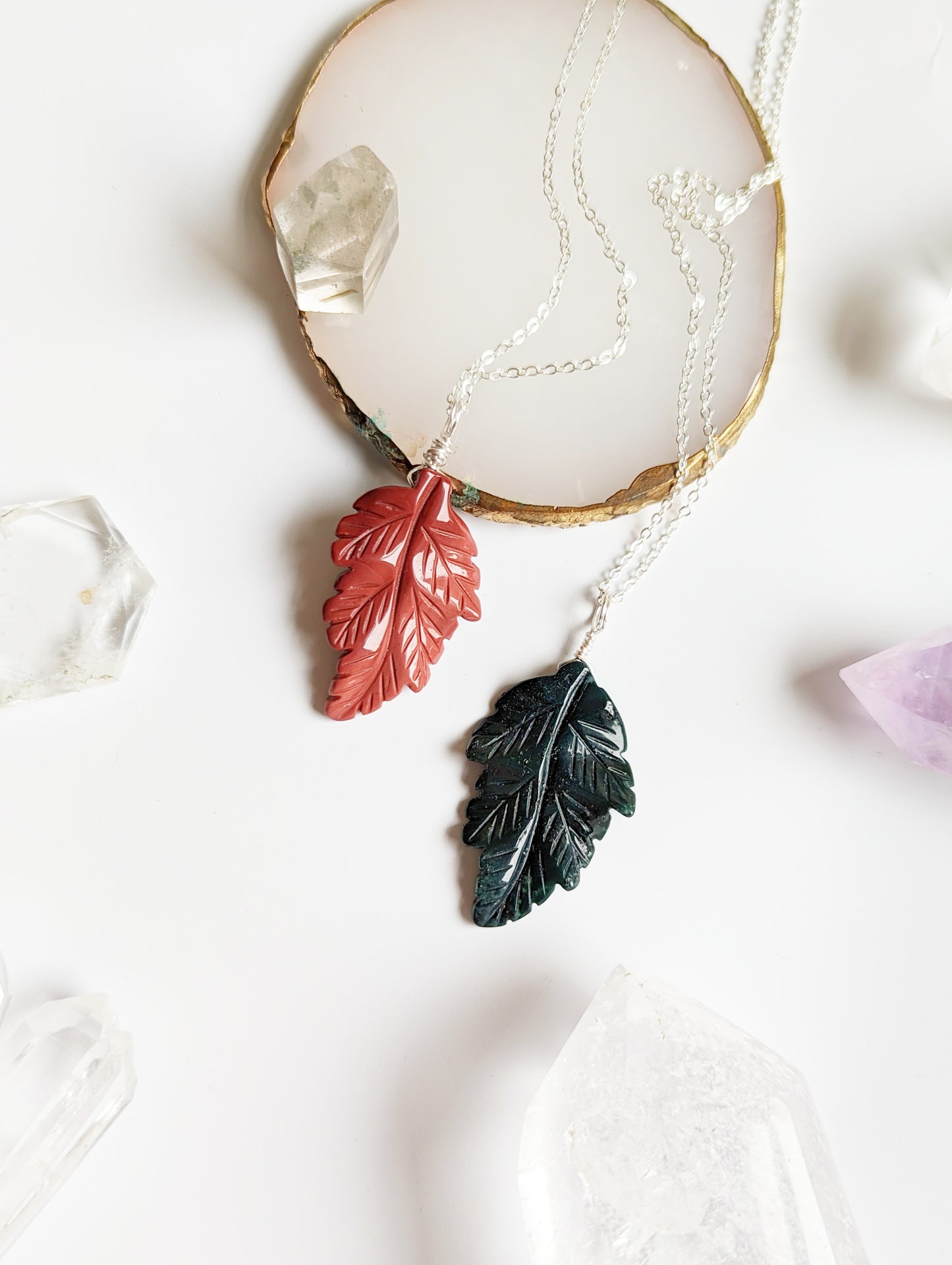 Crystal Leaf Necklace