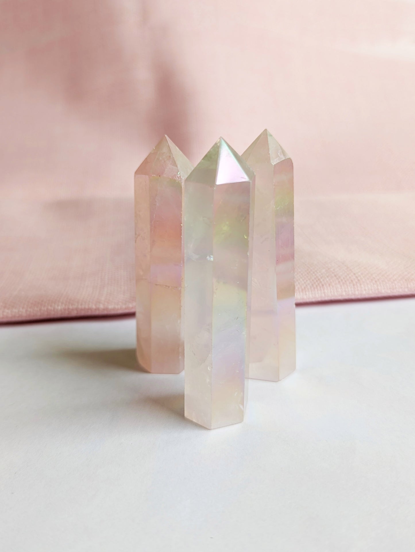 Aura Rose Quartz Mini Tower