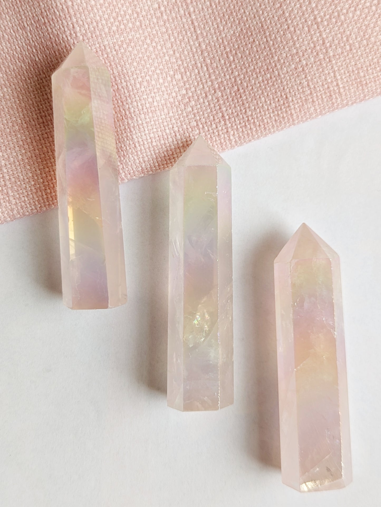 Aura Rose Quartz Mini Tower
