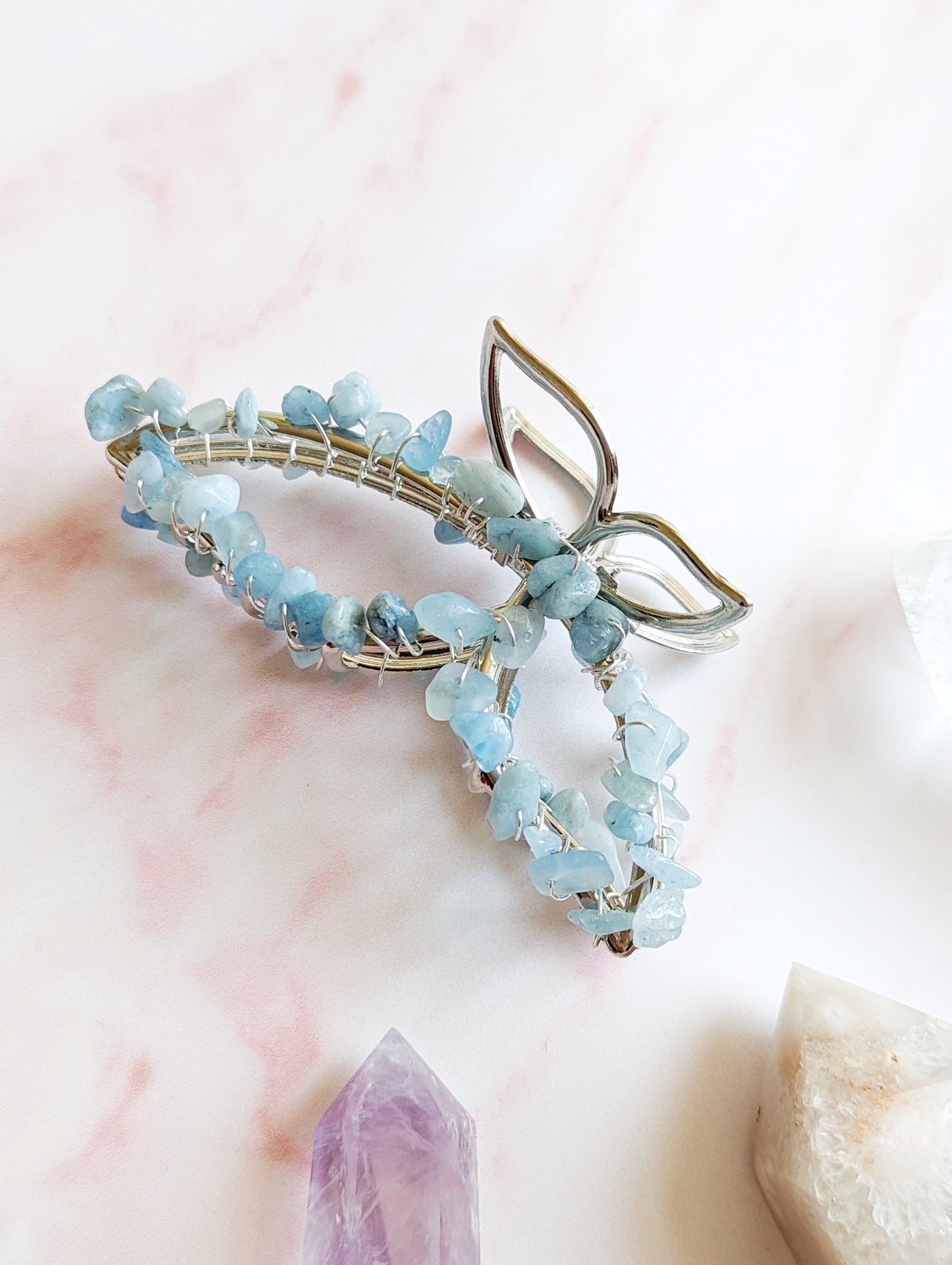 Gemstone Butterfly Hair Claw