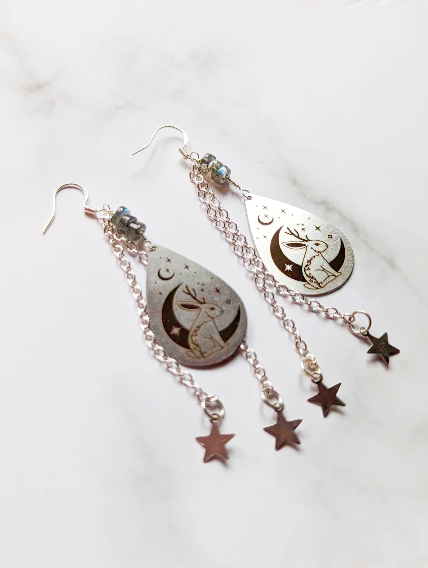 Jackalope Labradorite Earrings