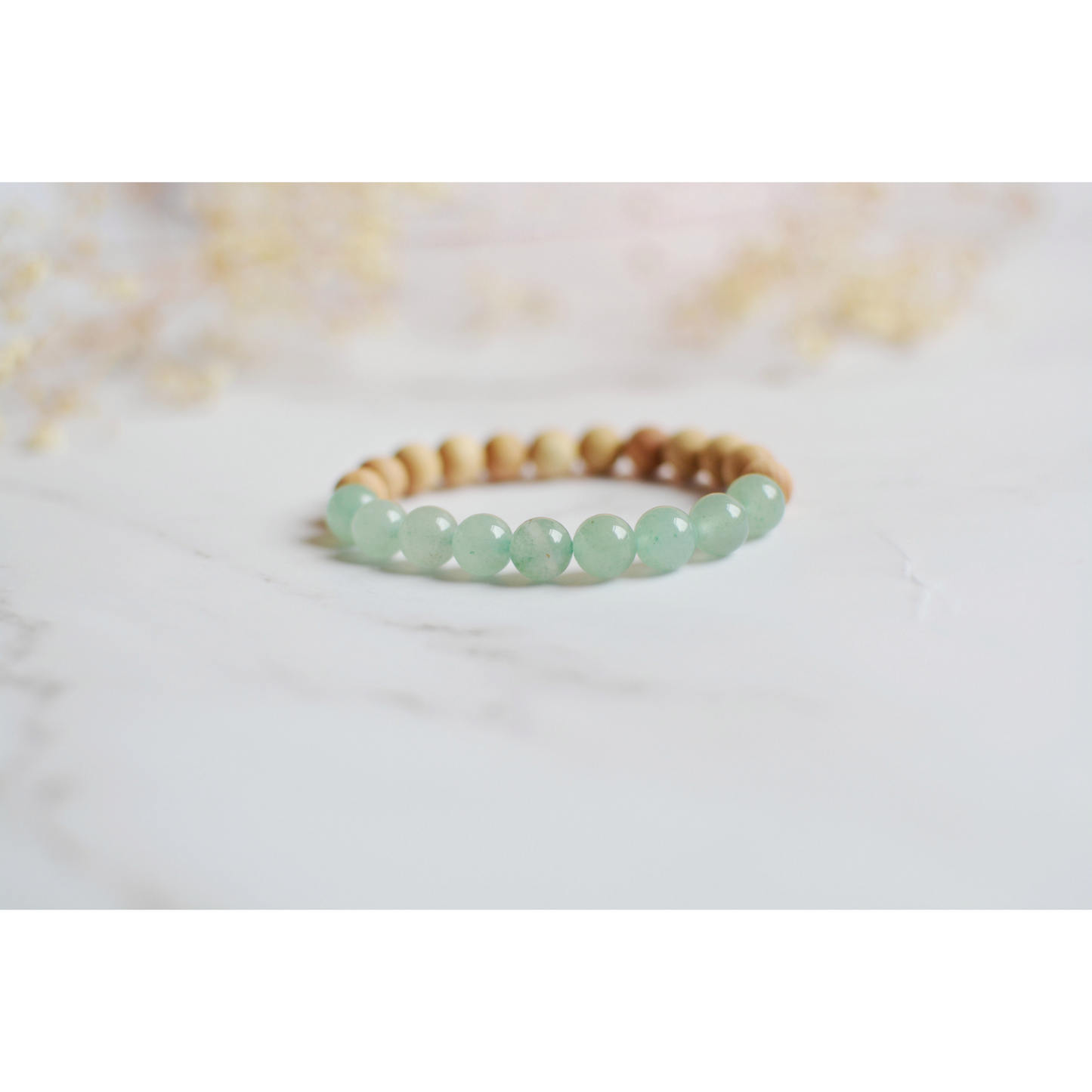 Pastel Crystal and Cedarwood Bracelets