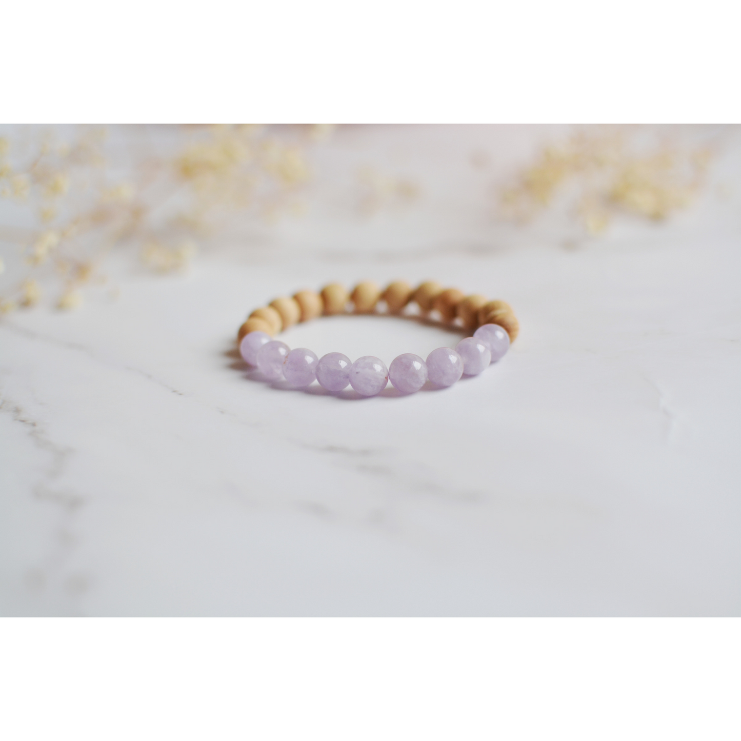 Pastel Crystal and Cedarwood Bracelets