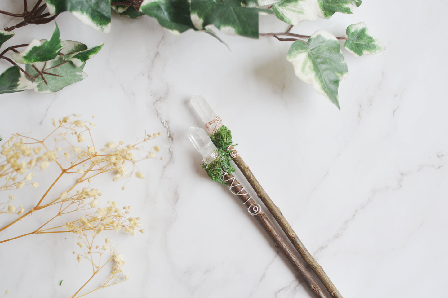 Crystal and Willow Wand