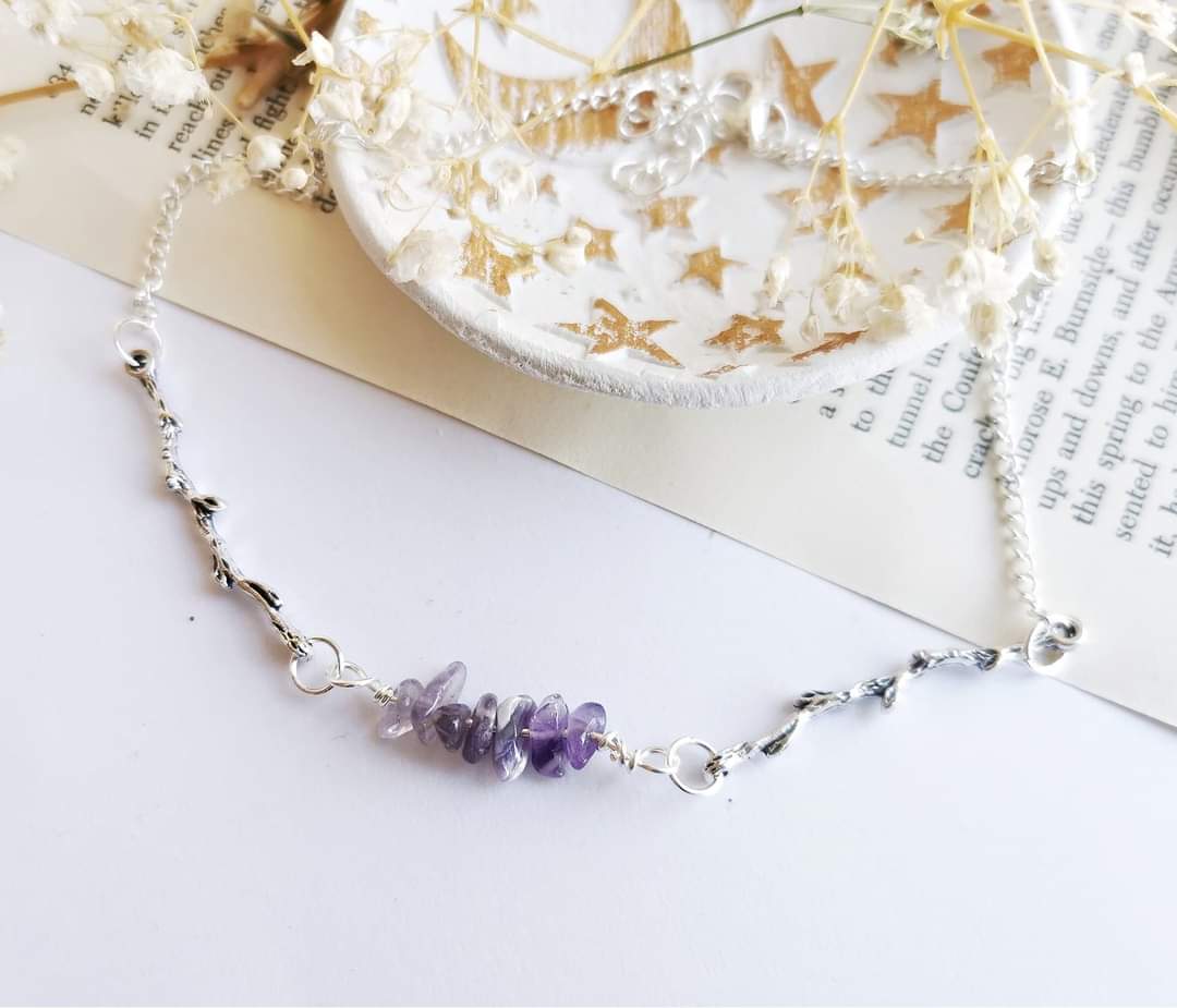 Amethyst Branch Choker