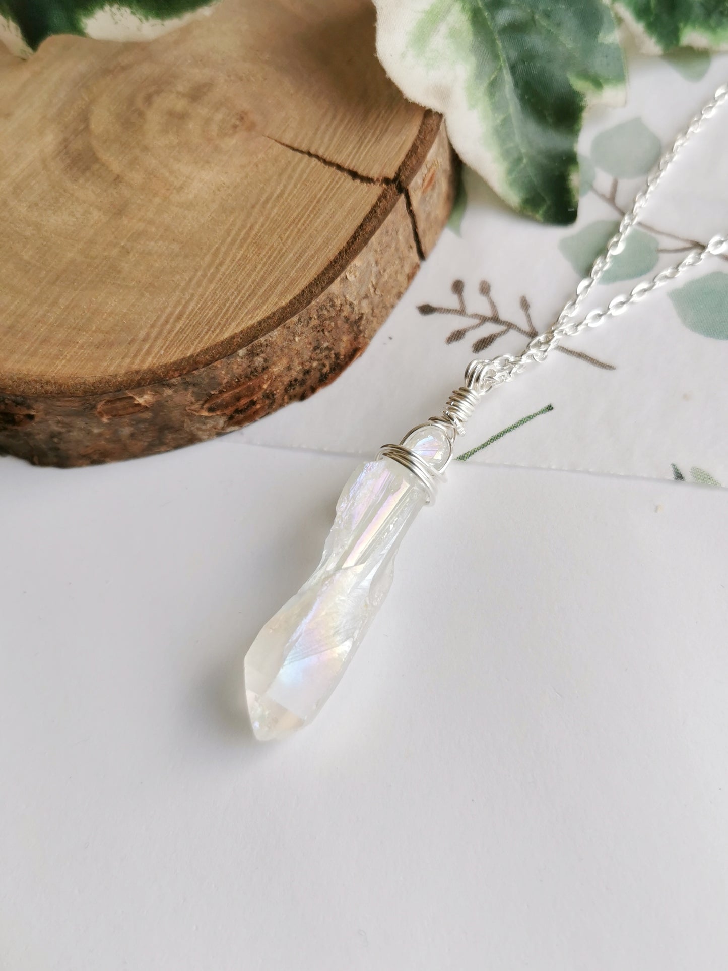 Angel Aura Quartz Necklace