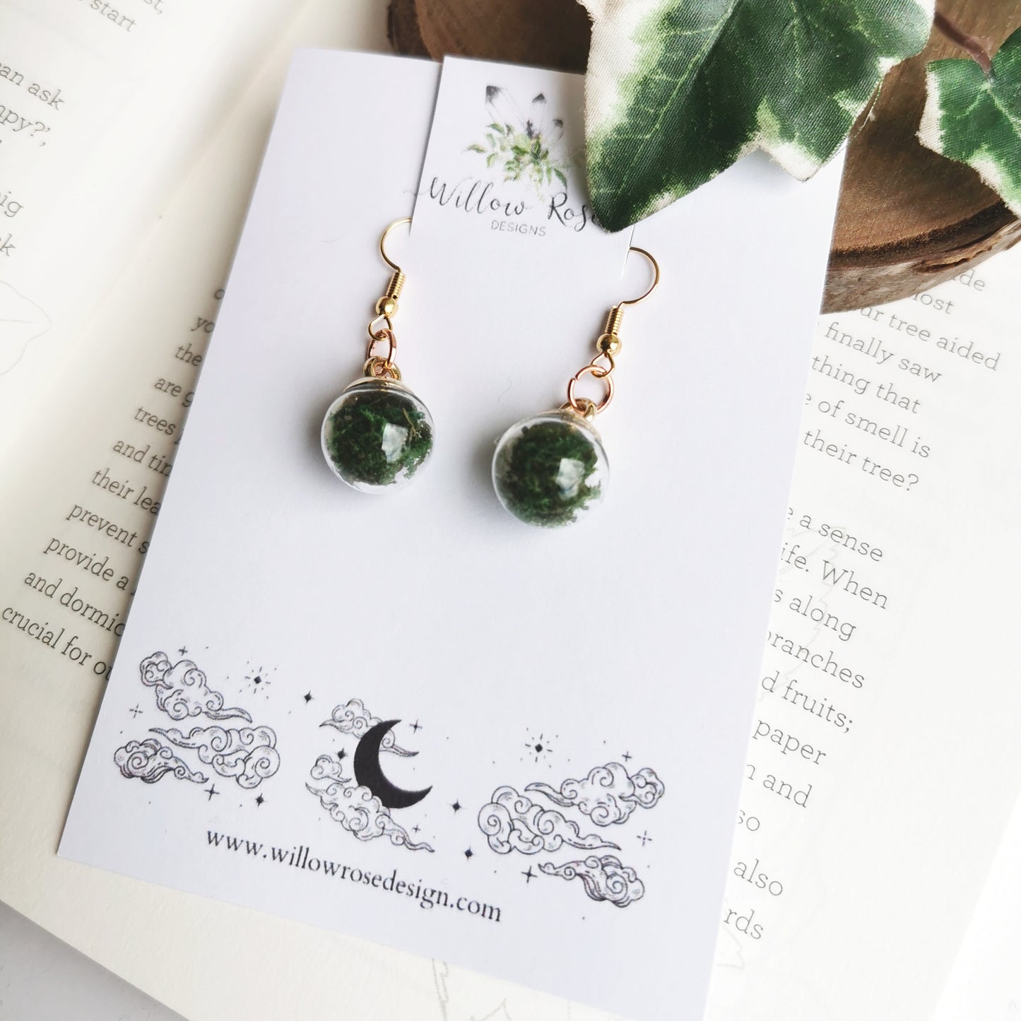 Moss Globe Earrings