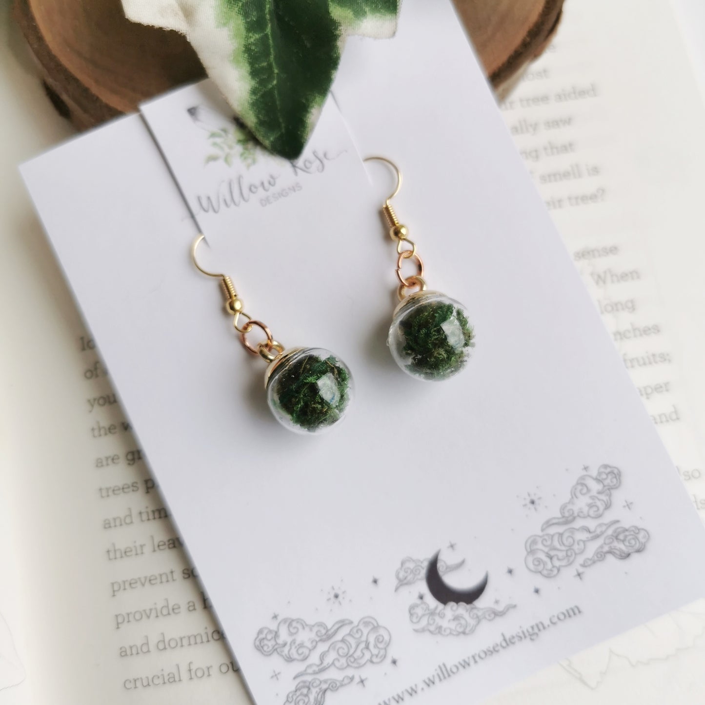 Moss Globe Earrings