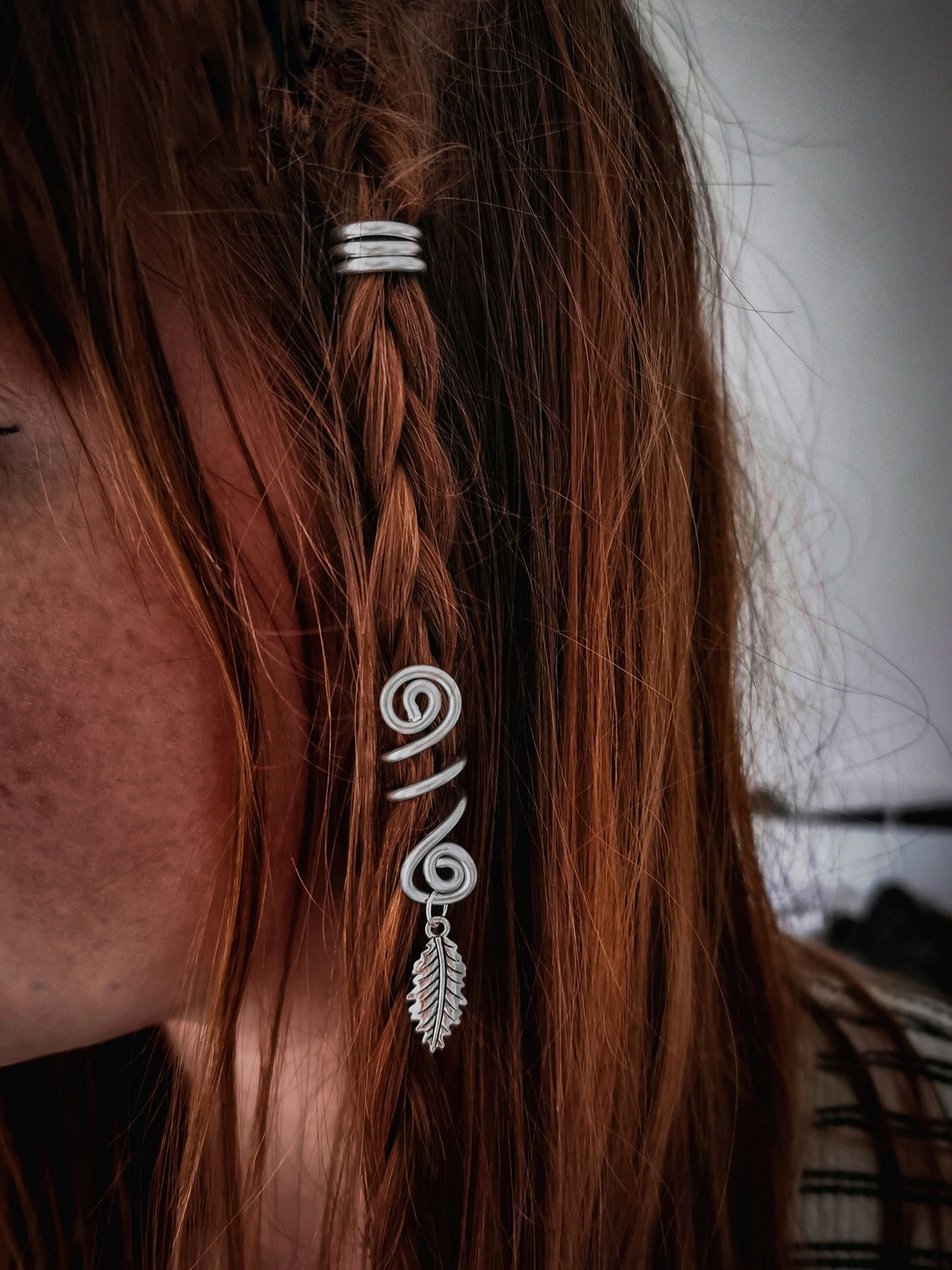 Silver Crystal Hair Braid Beads