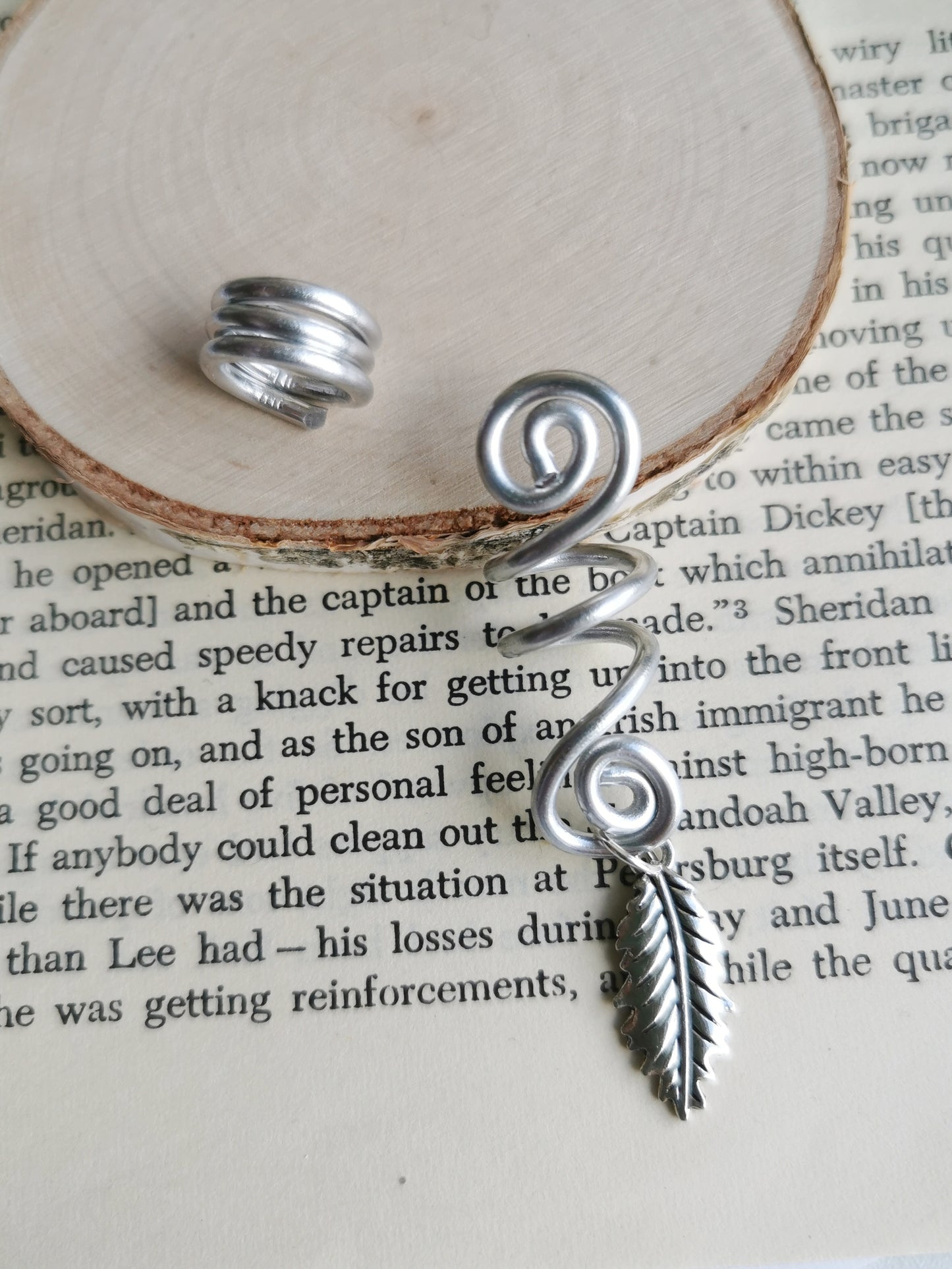 Silver Crystal Hair Braid Beads