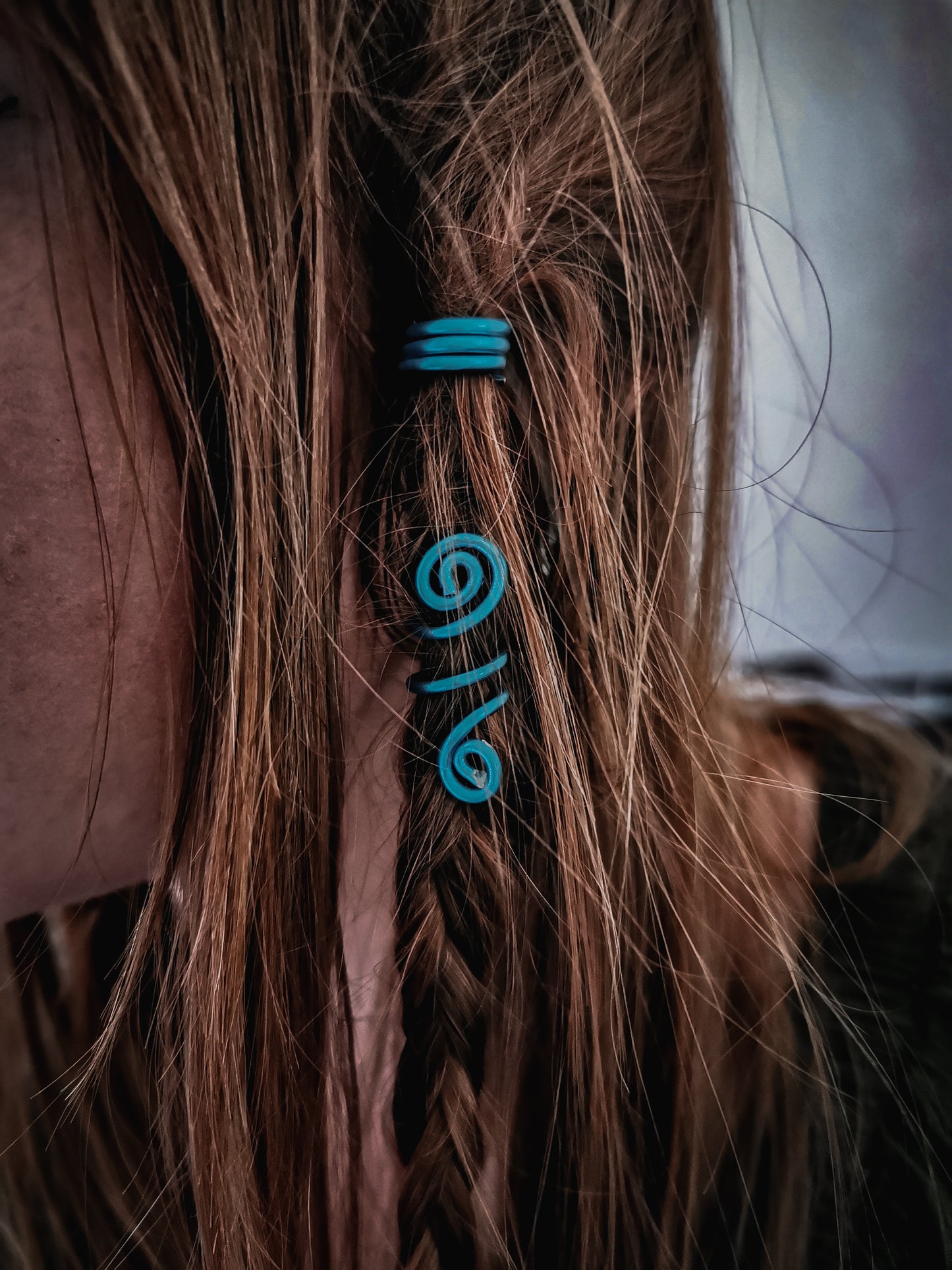 Blue Hair Braid Beads
