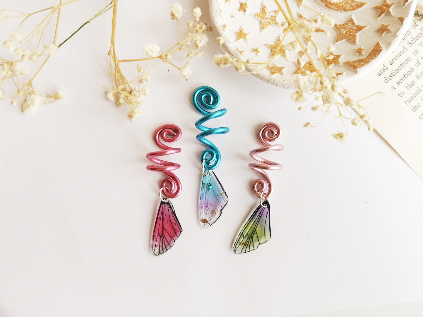Fairy Wing Hair Braid Beads