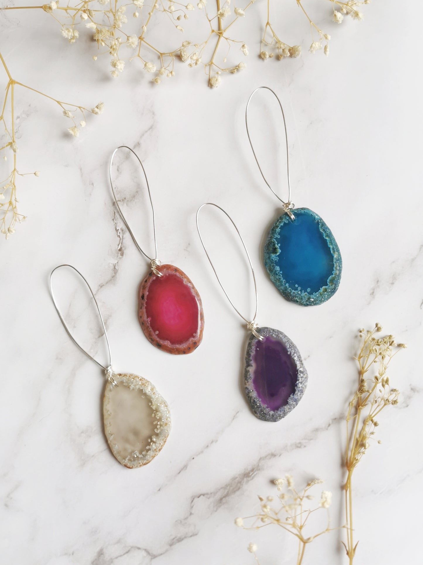 Agate Christmas Baubles