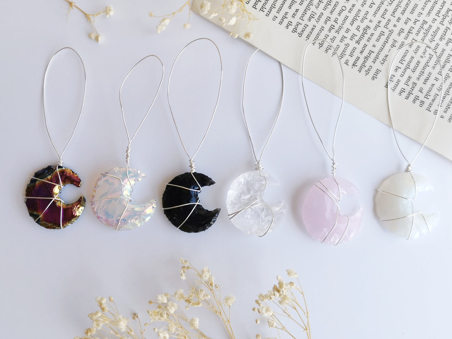 Crystal Moon Christmas Baubles