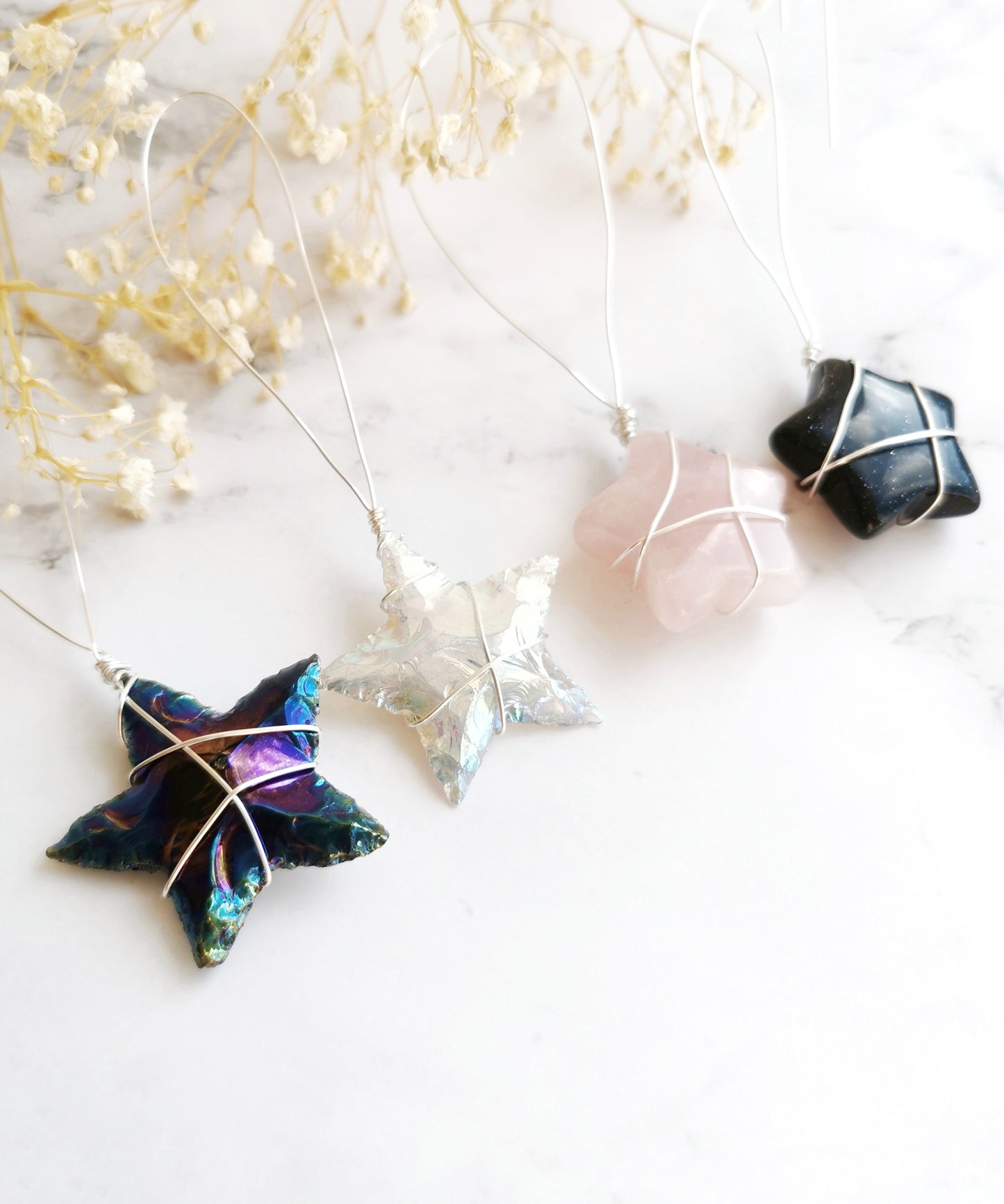 Crystal Star Christmas Baubles