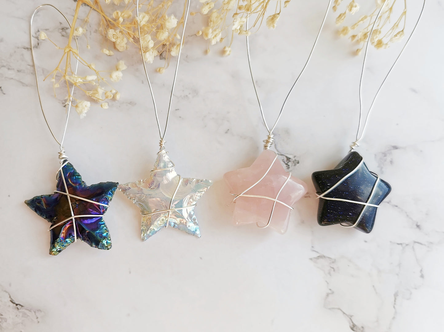 Crystal Star Christmas Baubles