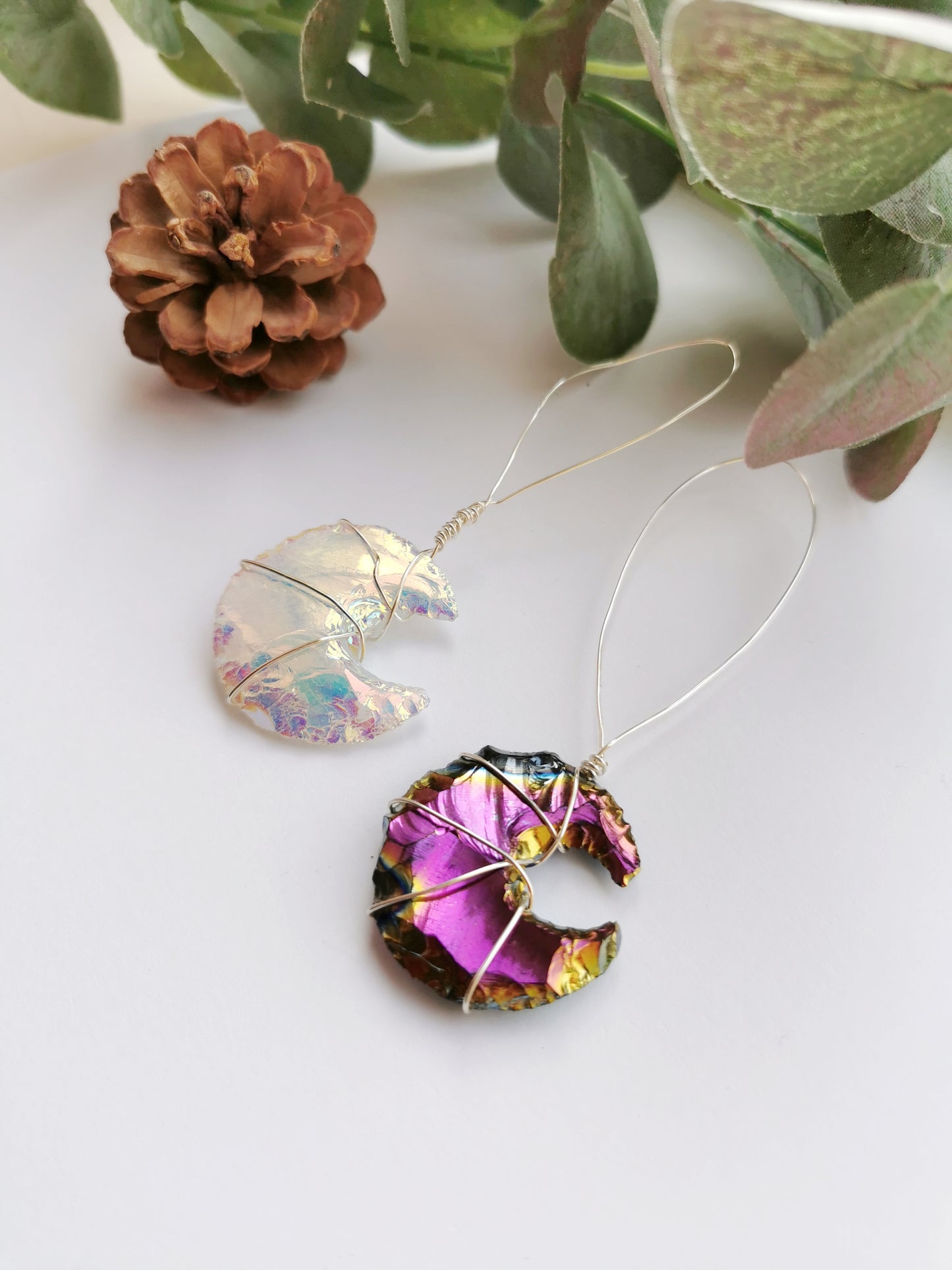 Crystal Moon Christmas Baubles