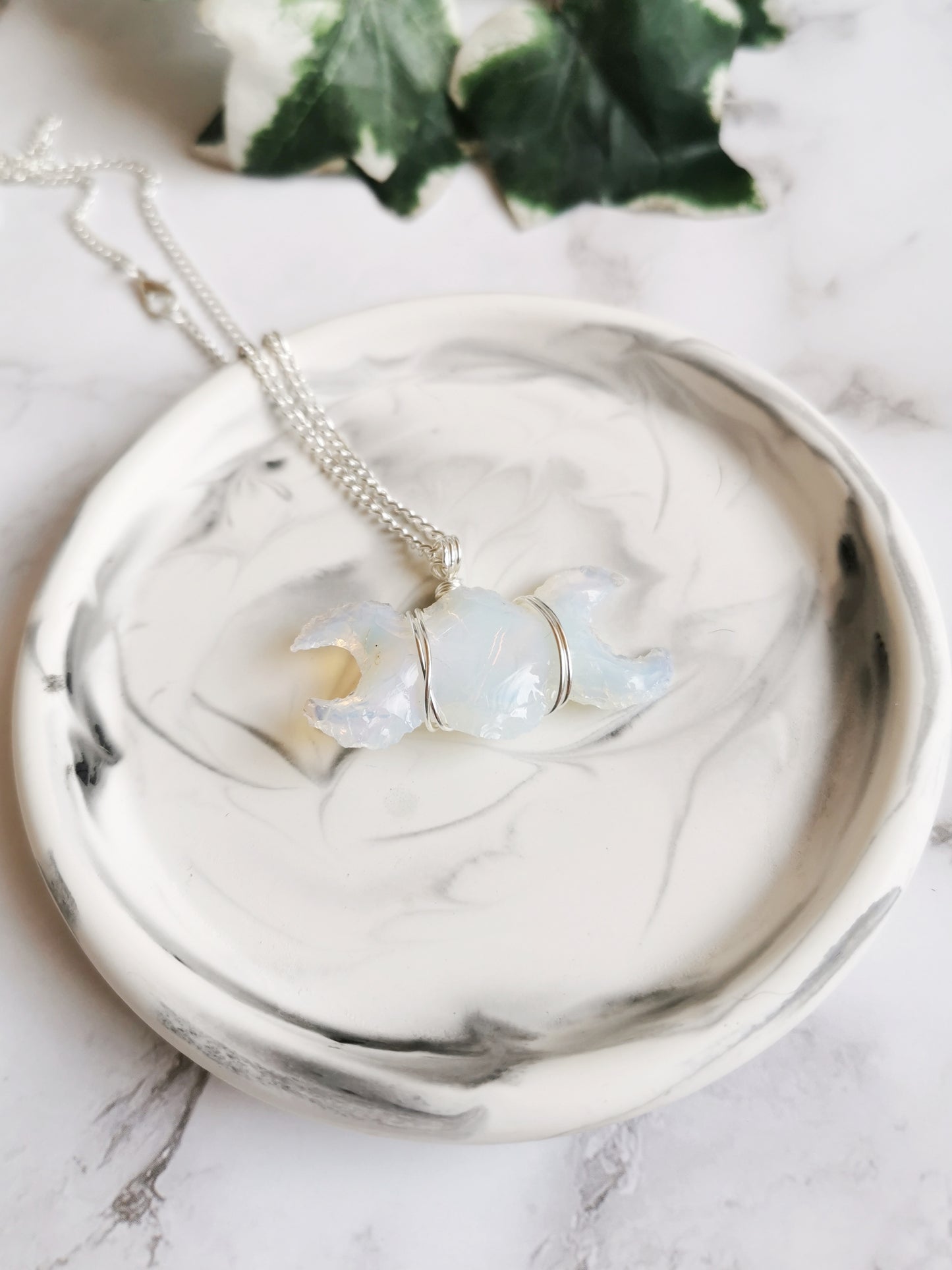 Opalite Triple Moon Necklace
