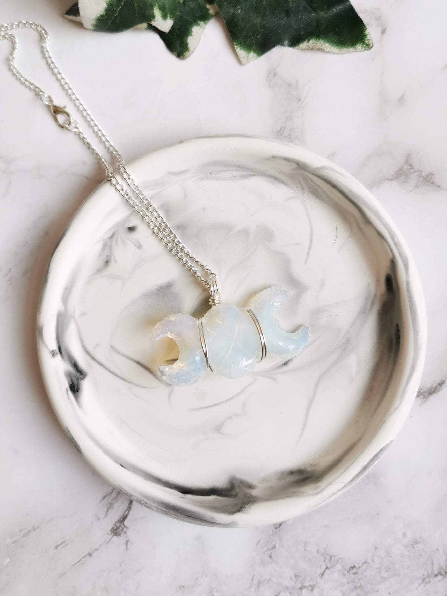 Opalite Triple Moon Necklace