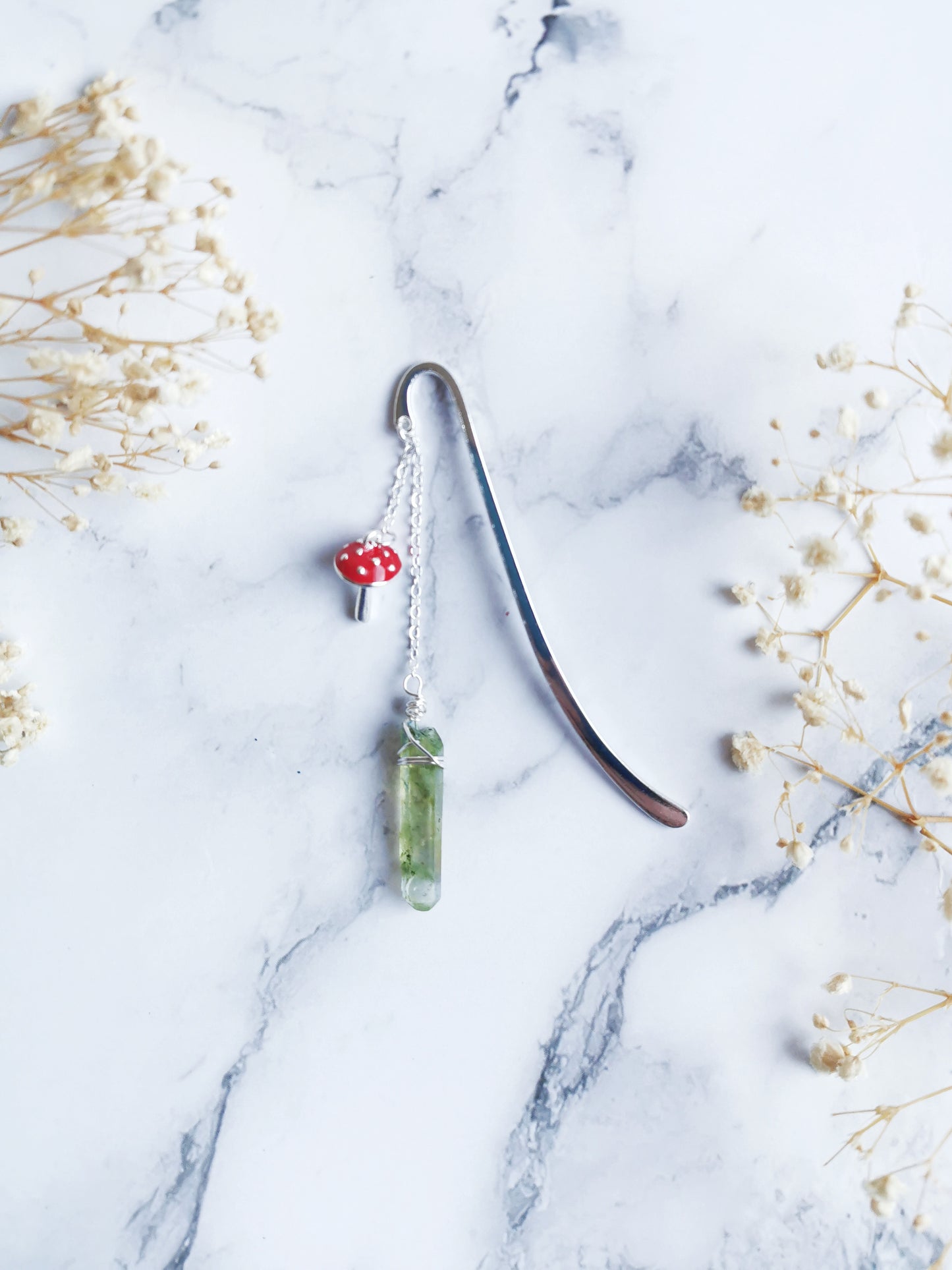 Toadstool and Crystal Bookmark