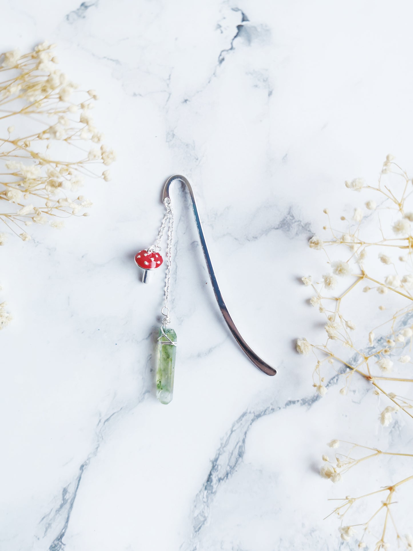 Toadstool and Crystal Bookmark