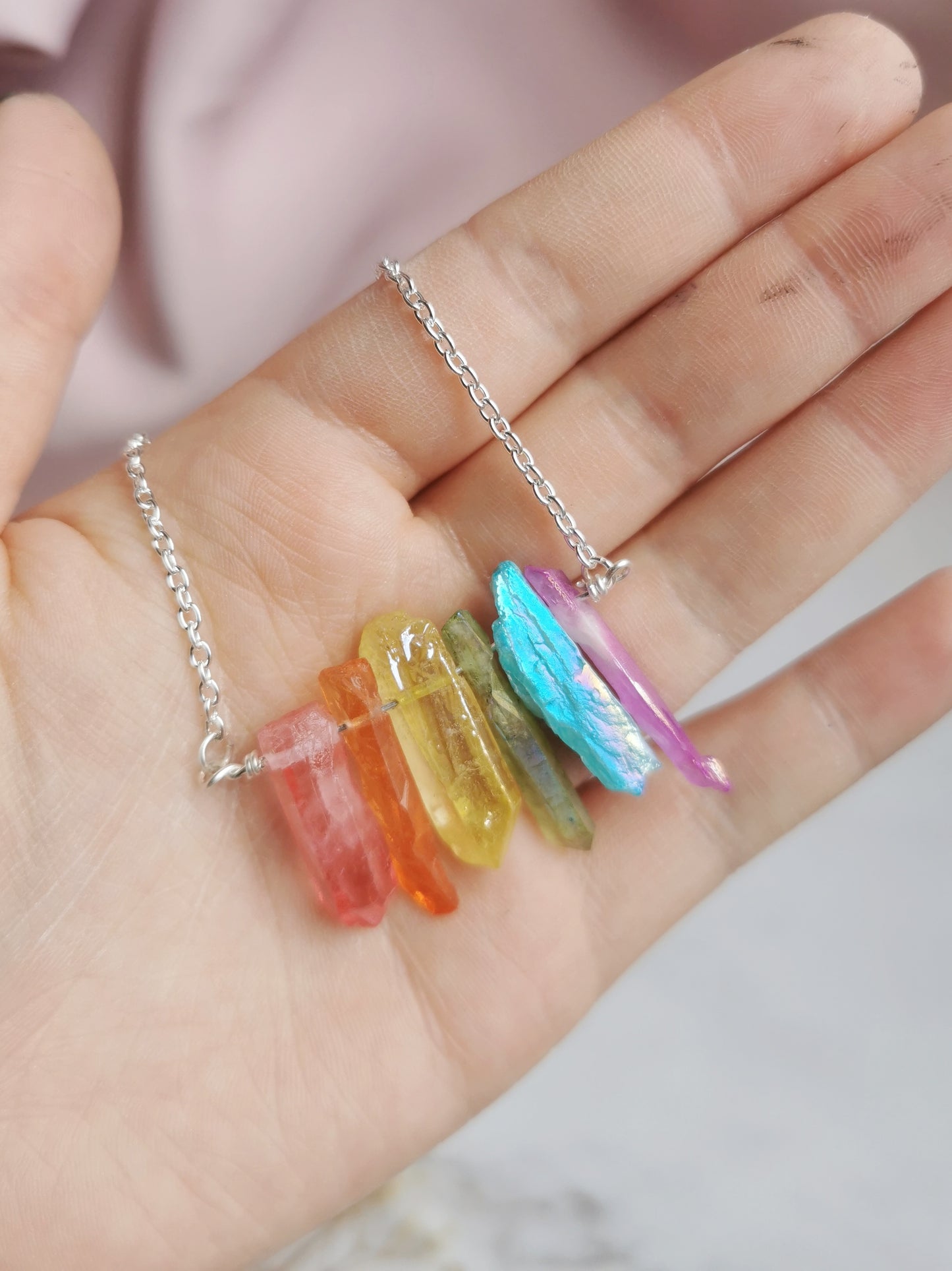 Rainbow Crystal Necklace