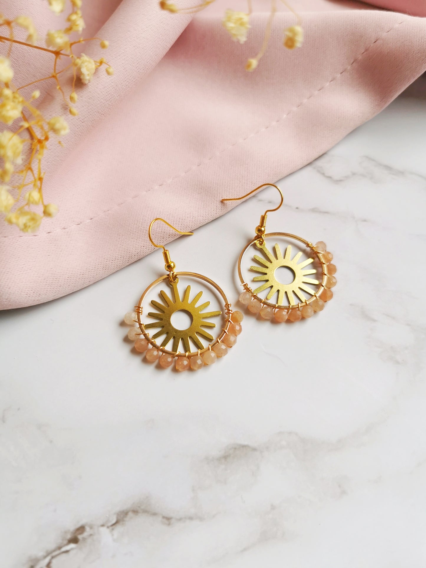 Sunstone Earrings