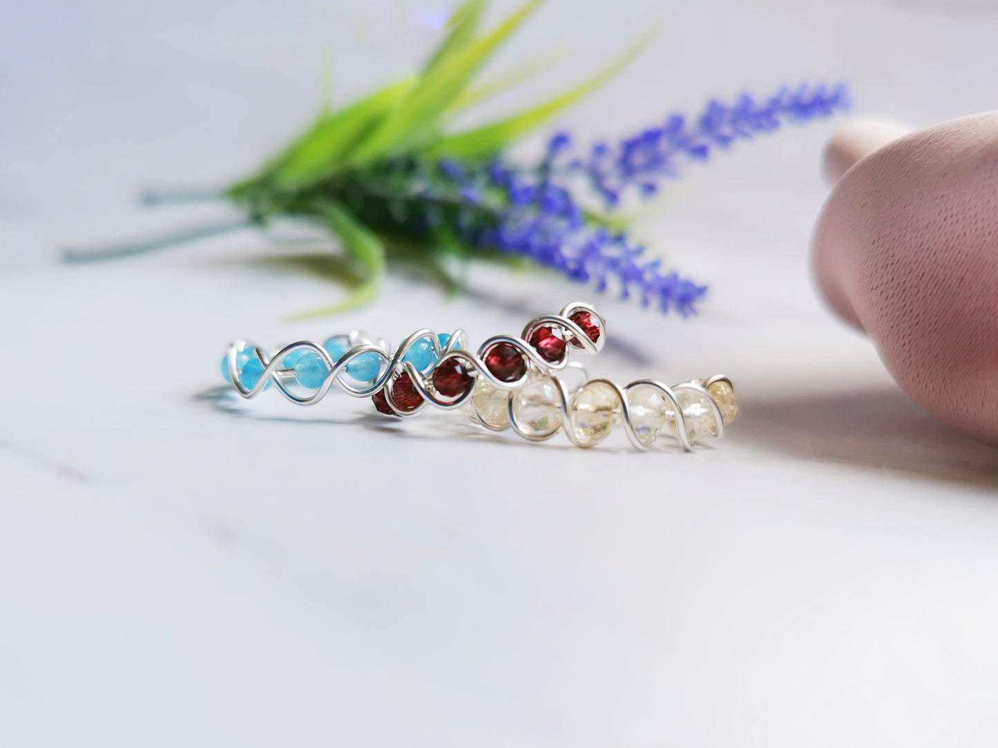 Braided Crystal Rings