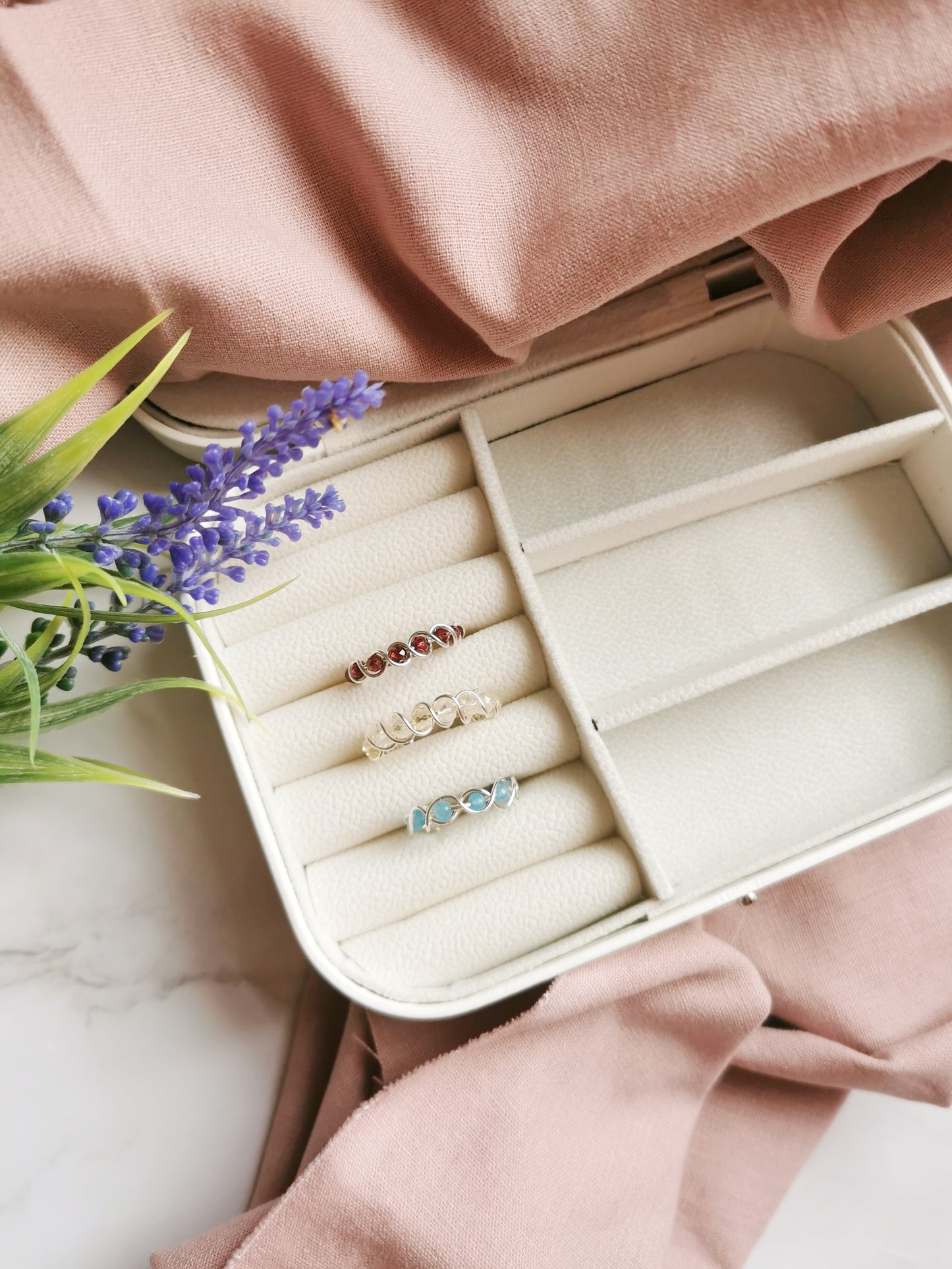 Braided Crystal Rings