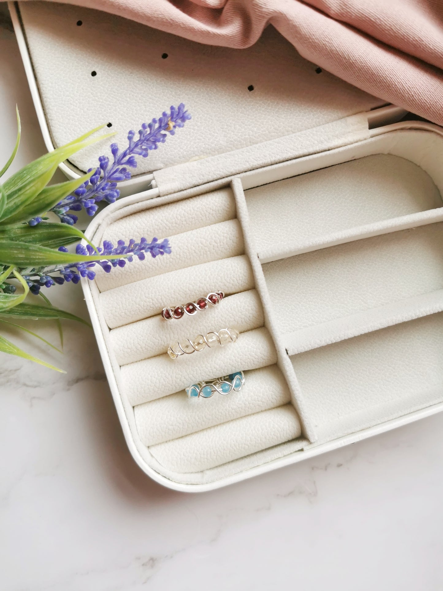 Braided Crystal Rings