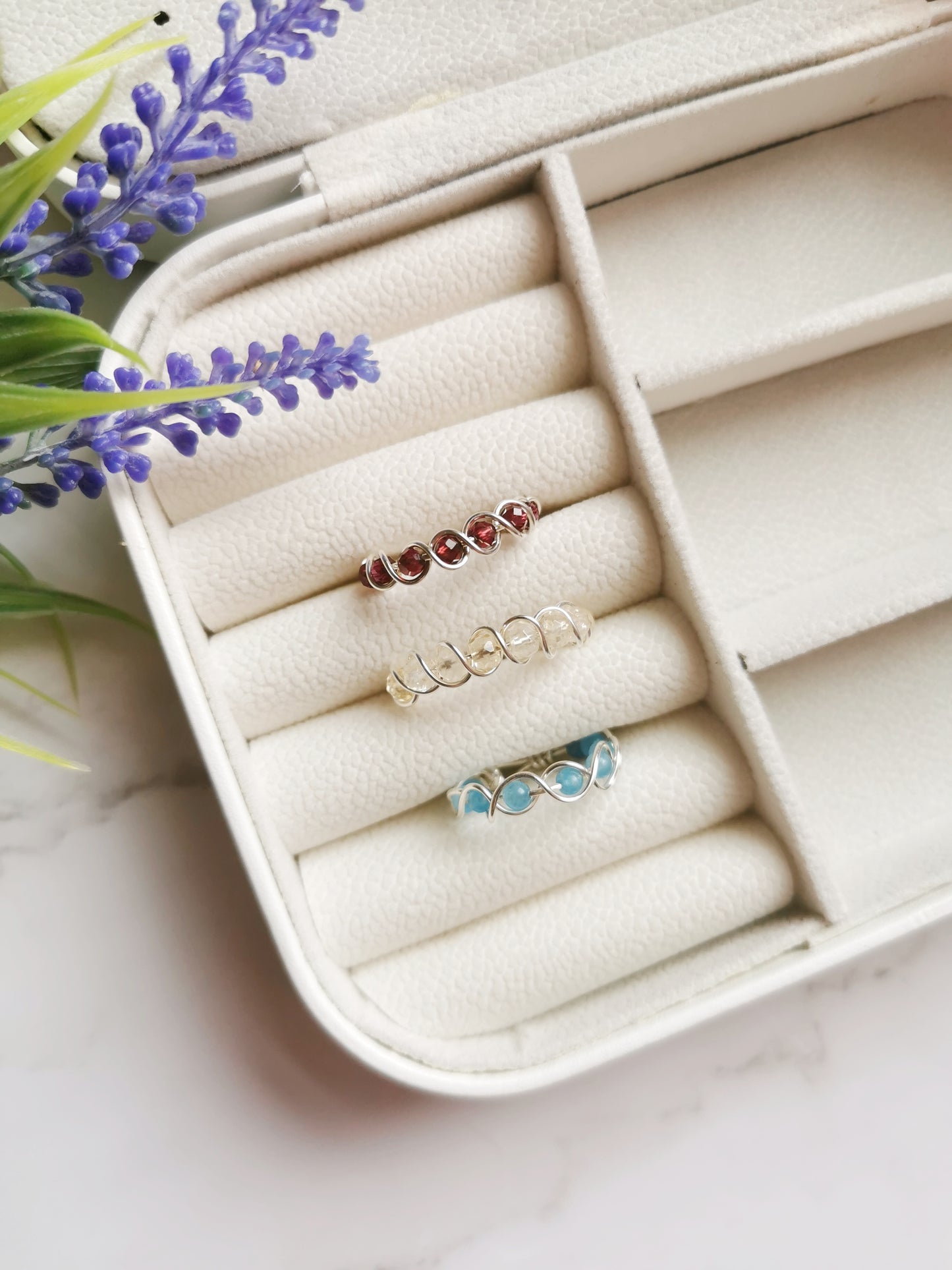 Braided Crystal Rings