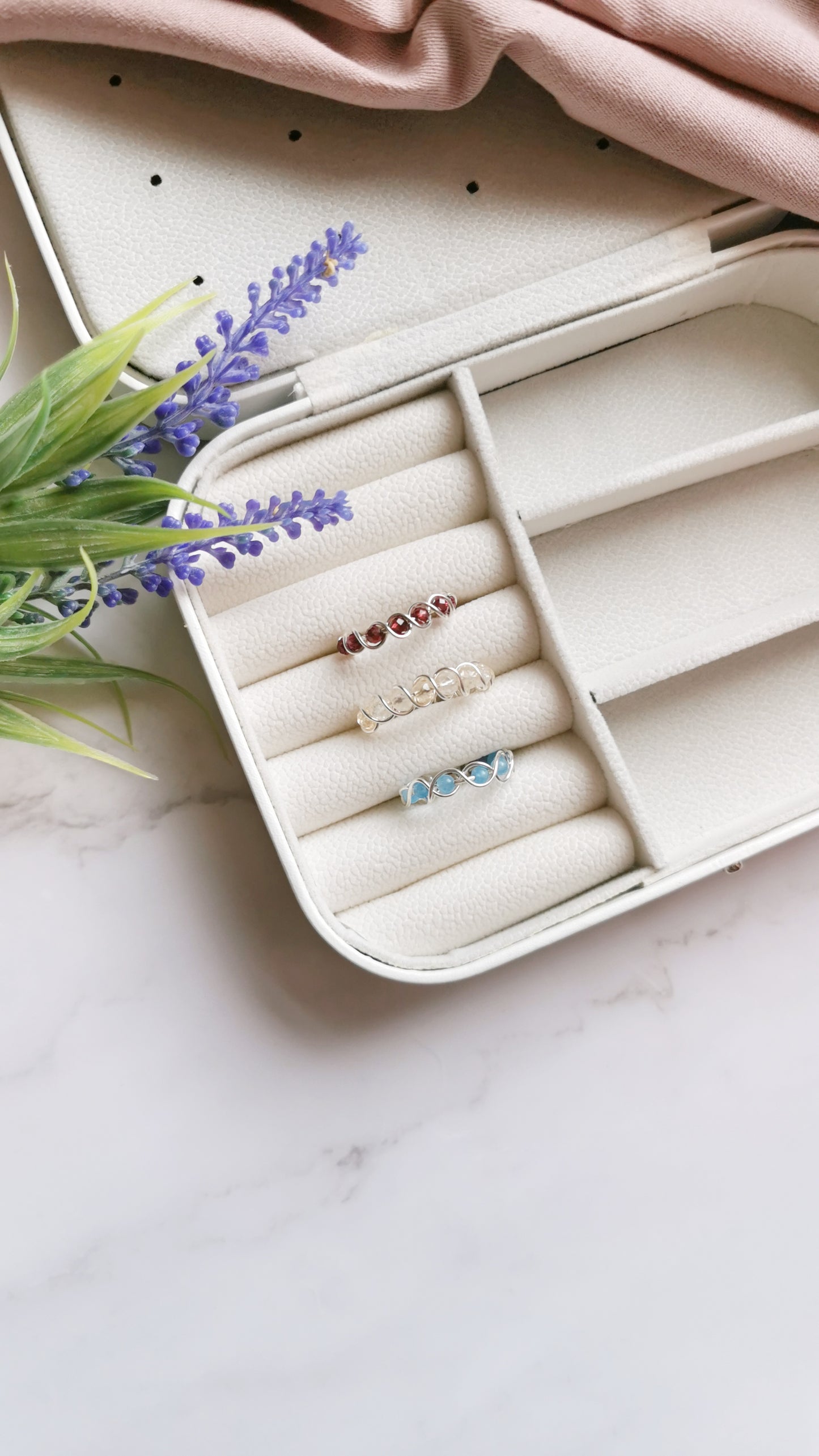 Braided Crystal Rings