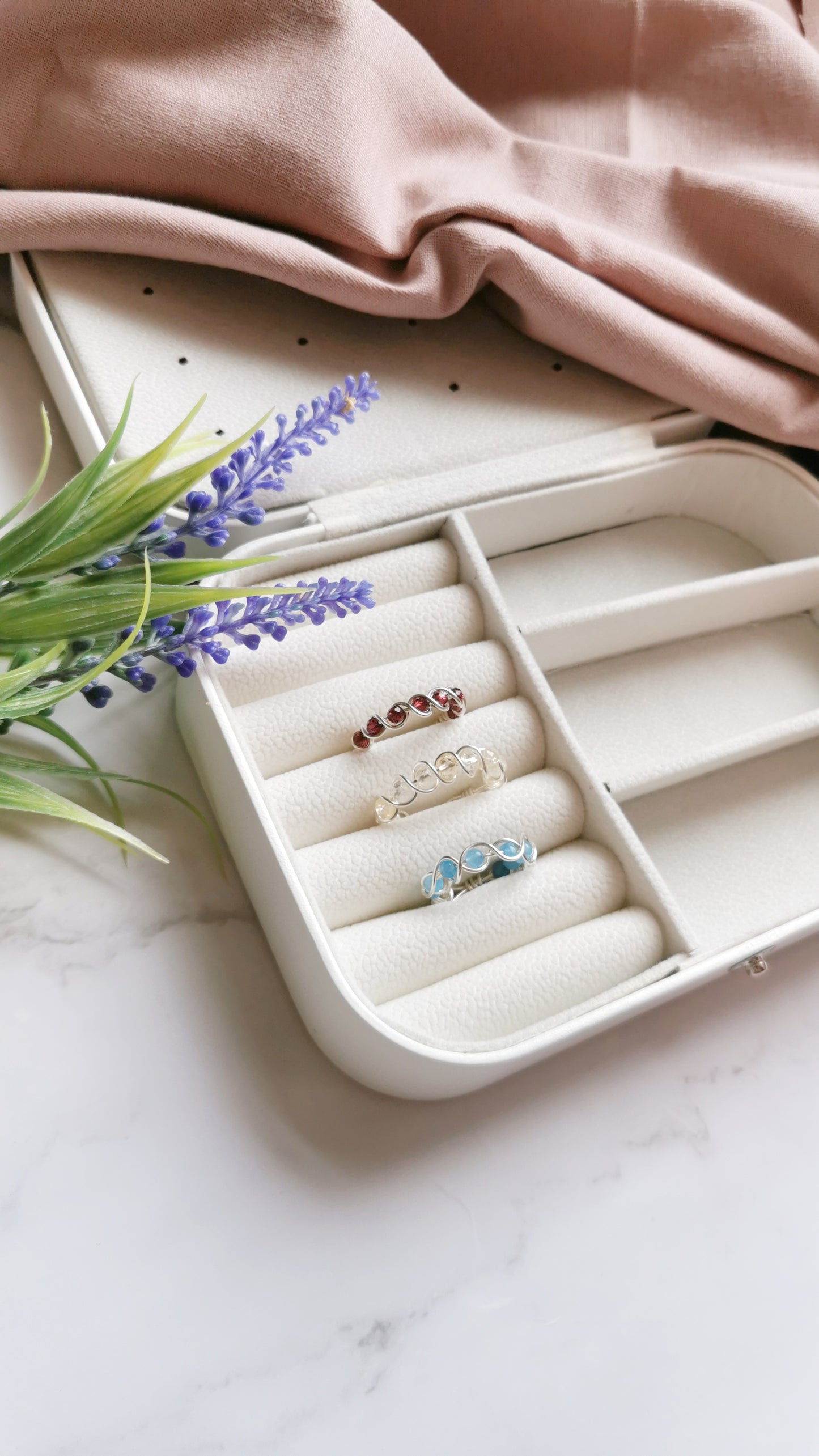 Braided Crystal Rings