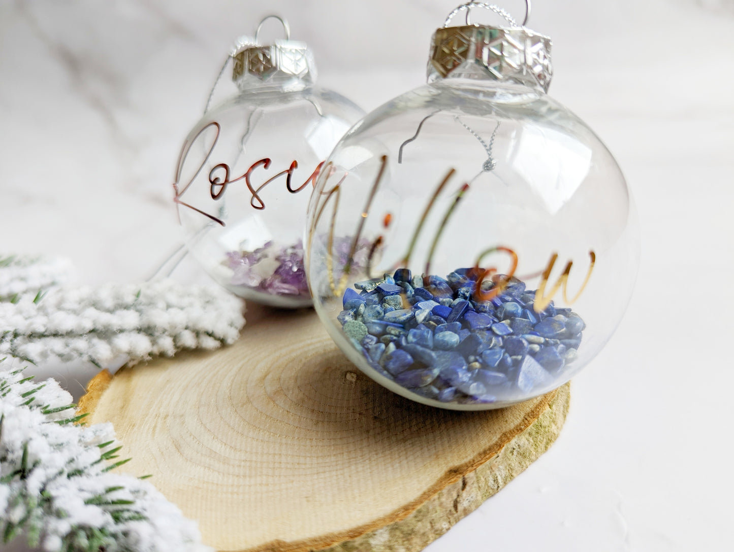 Personalised Crystal Filled Baubles