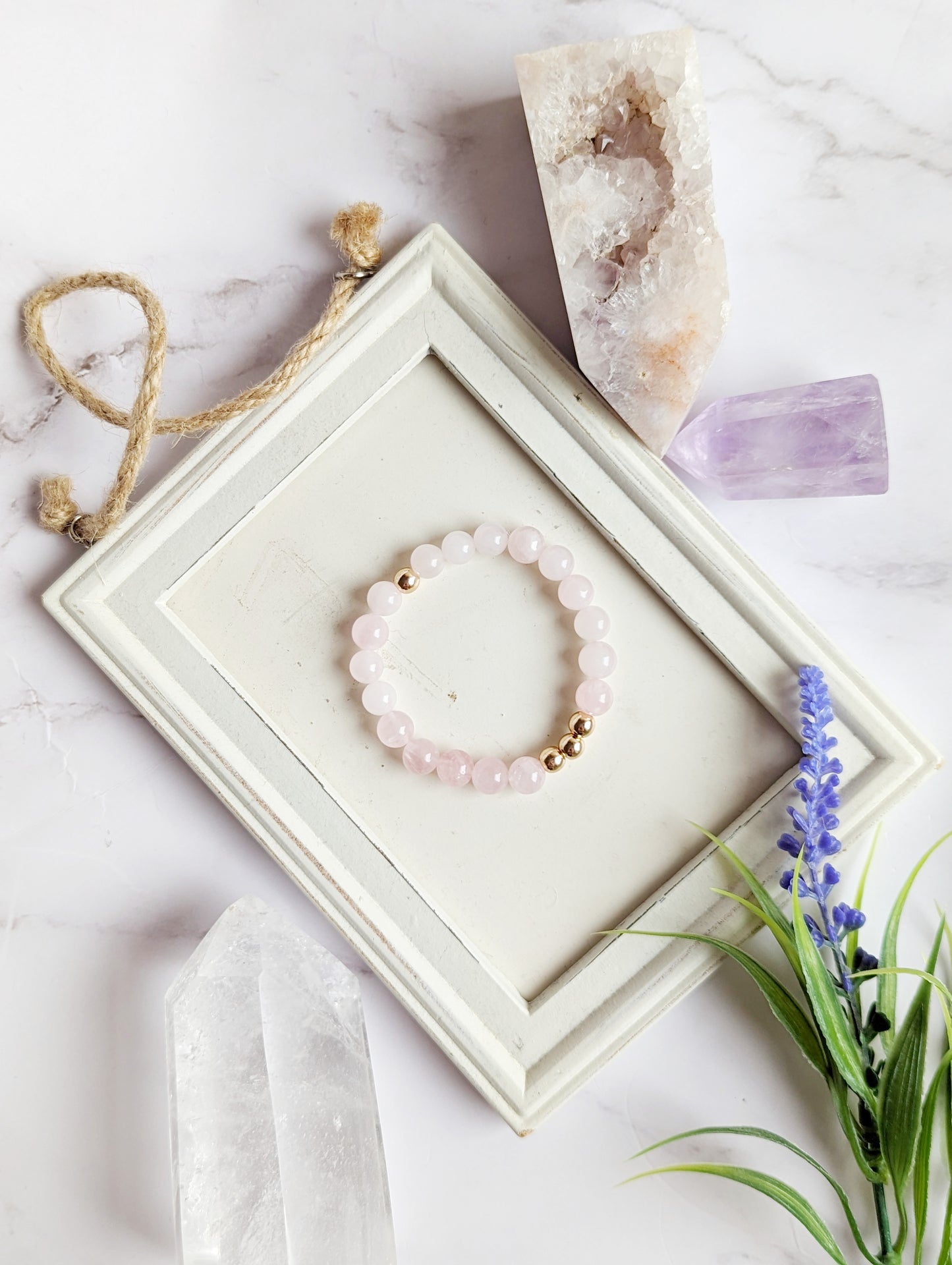 Rose Quartz and Moonstone Diffuser Bracelets