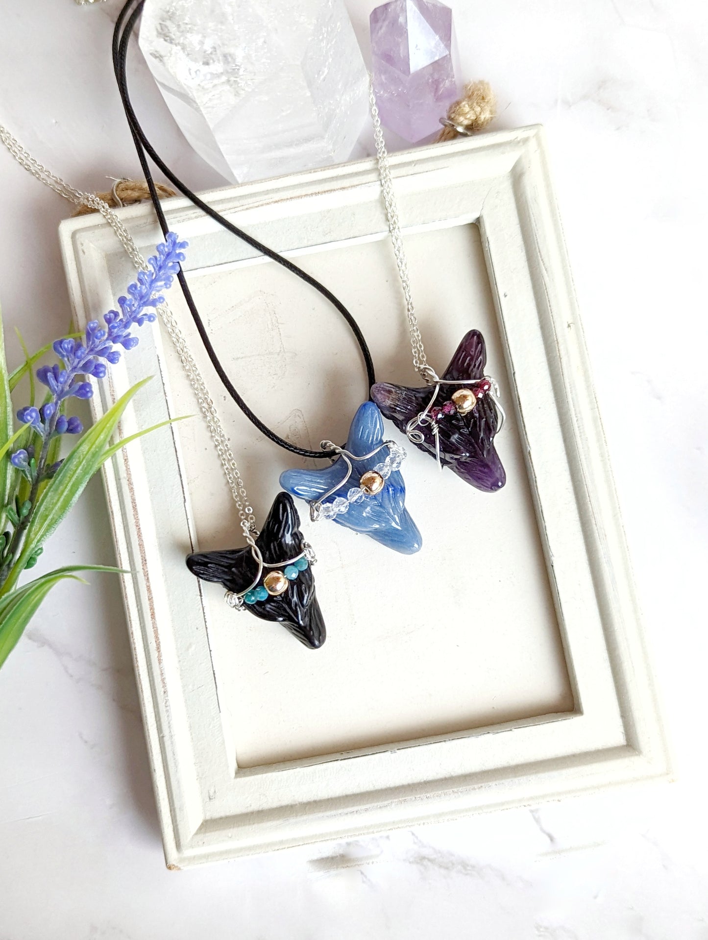 Crystal Wolf Necklace