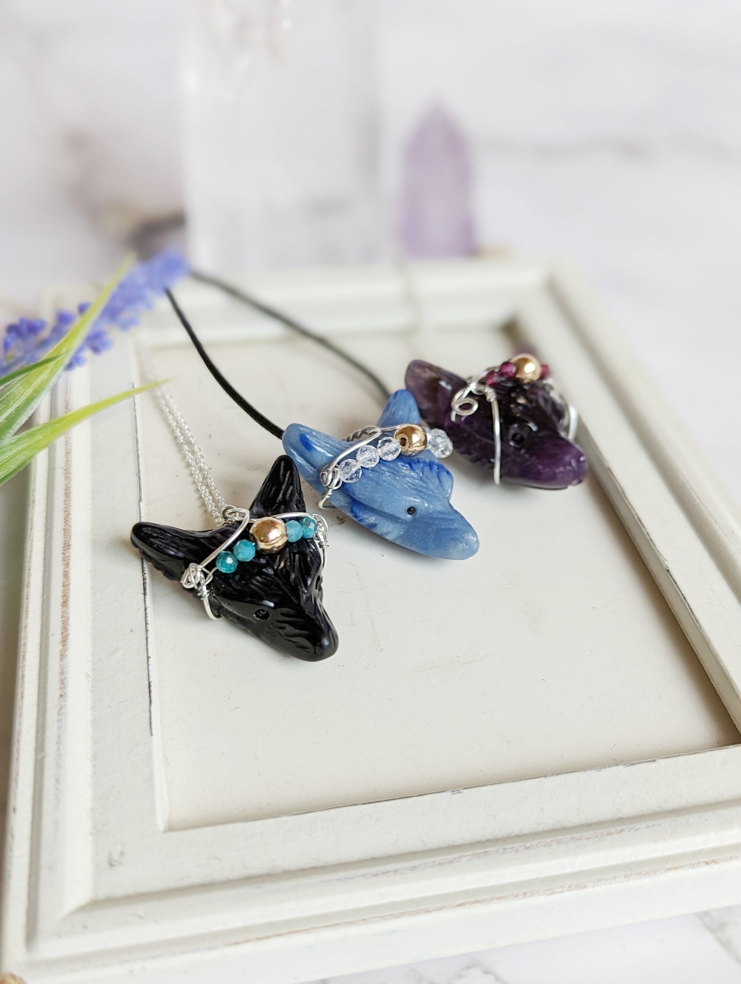 Crystal Wolf Necklace