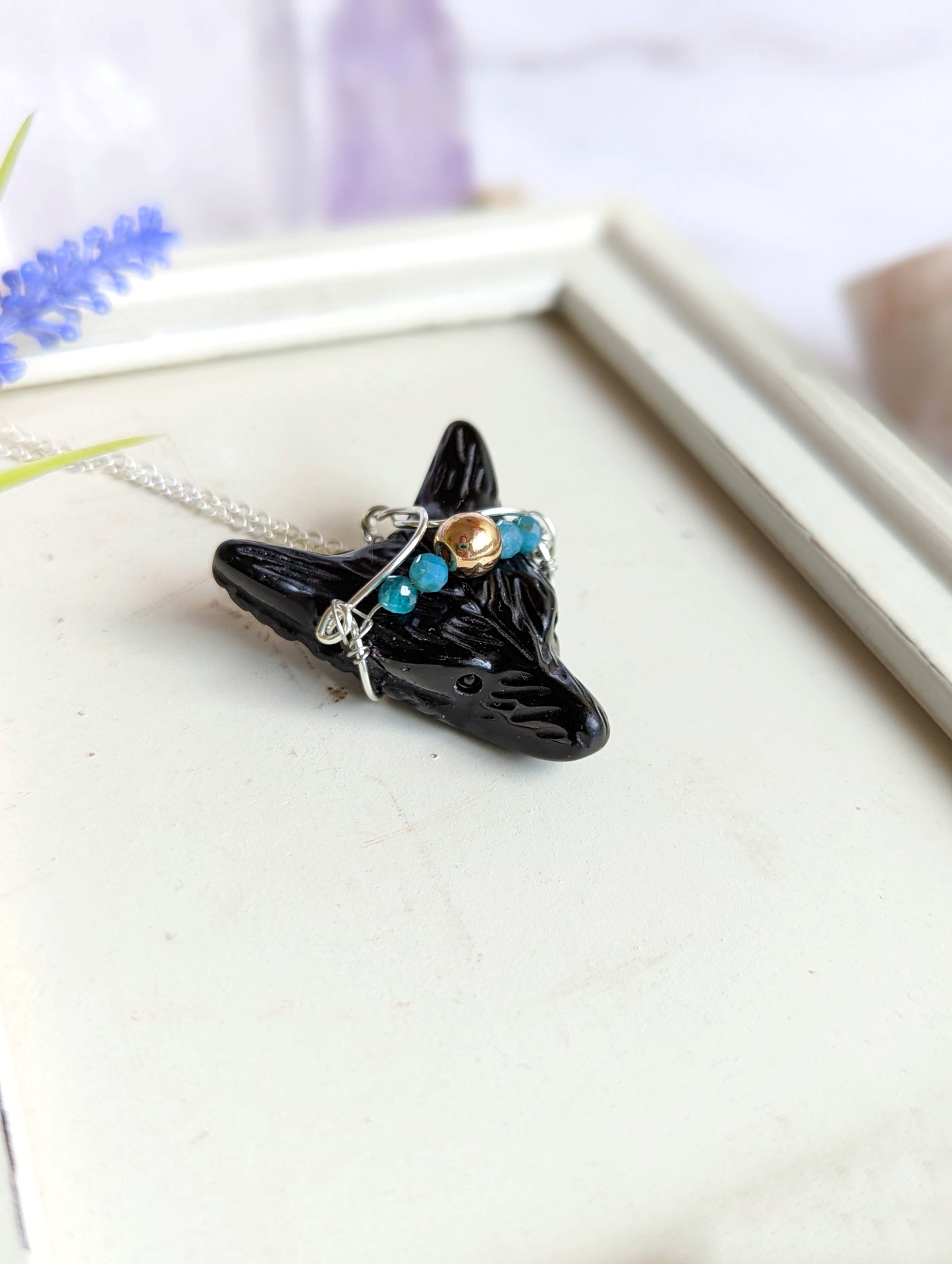 Crystal Wolf Necklace