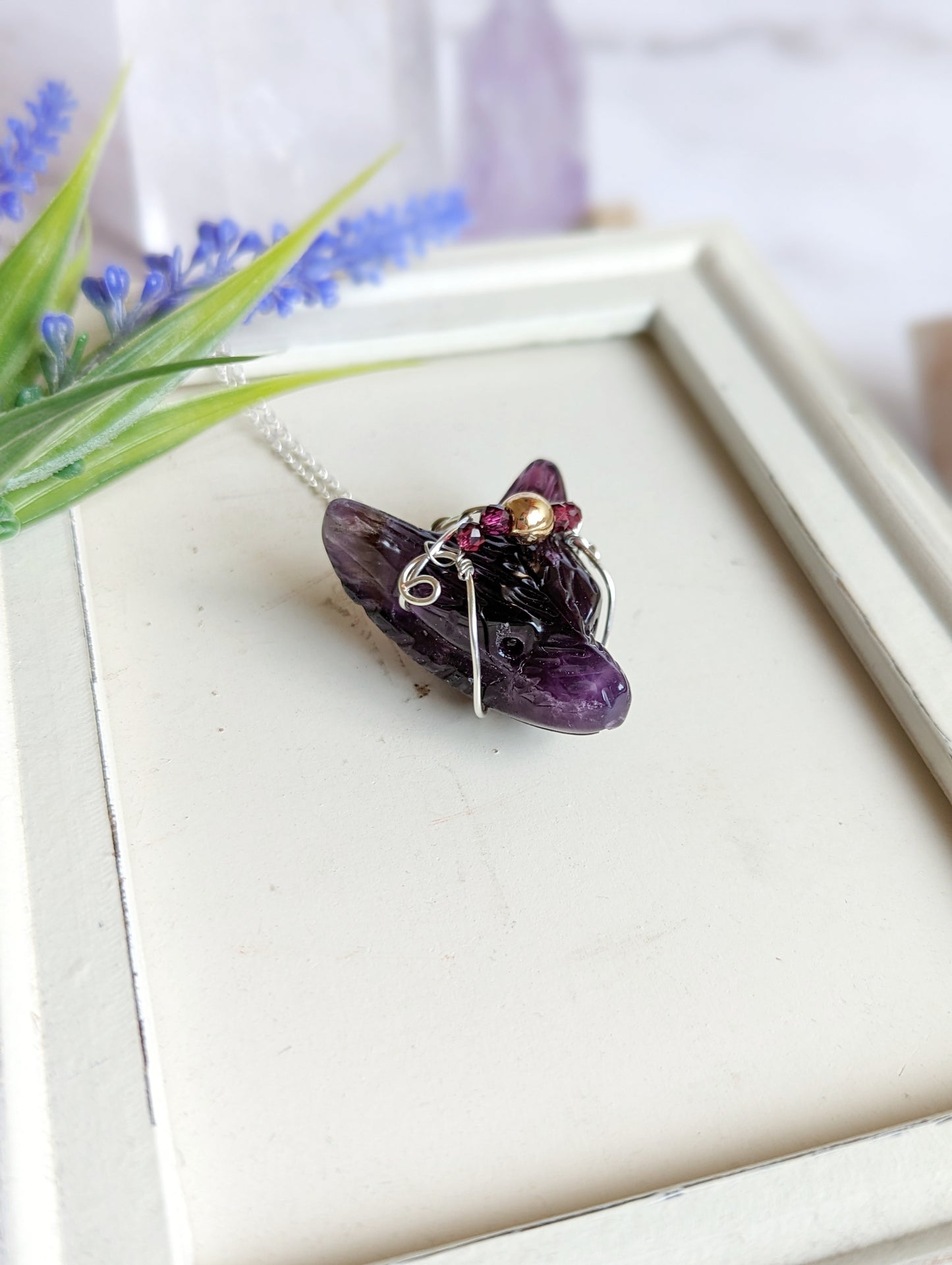 Crystal Wolf Necklace