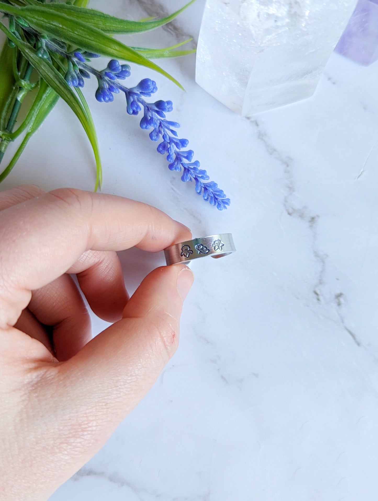Birth Flower Thumb Ring