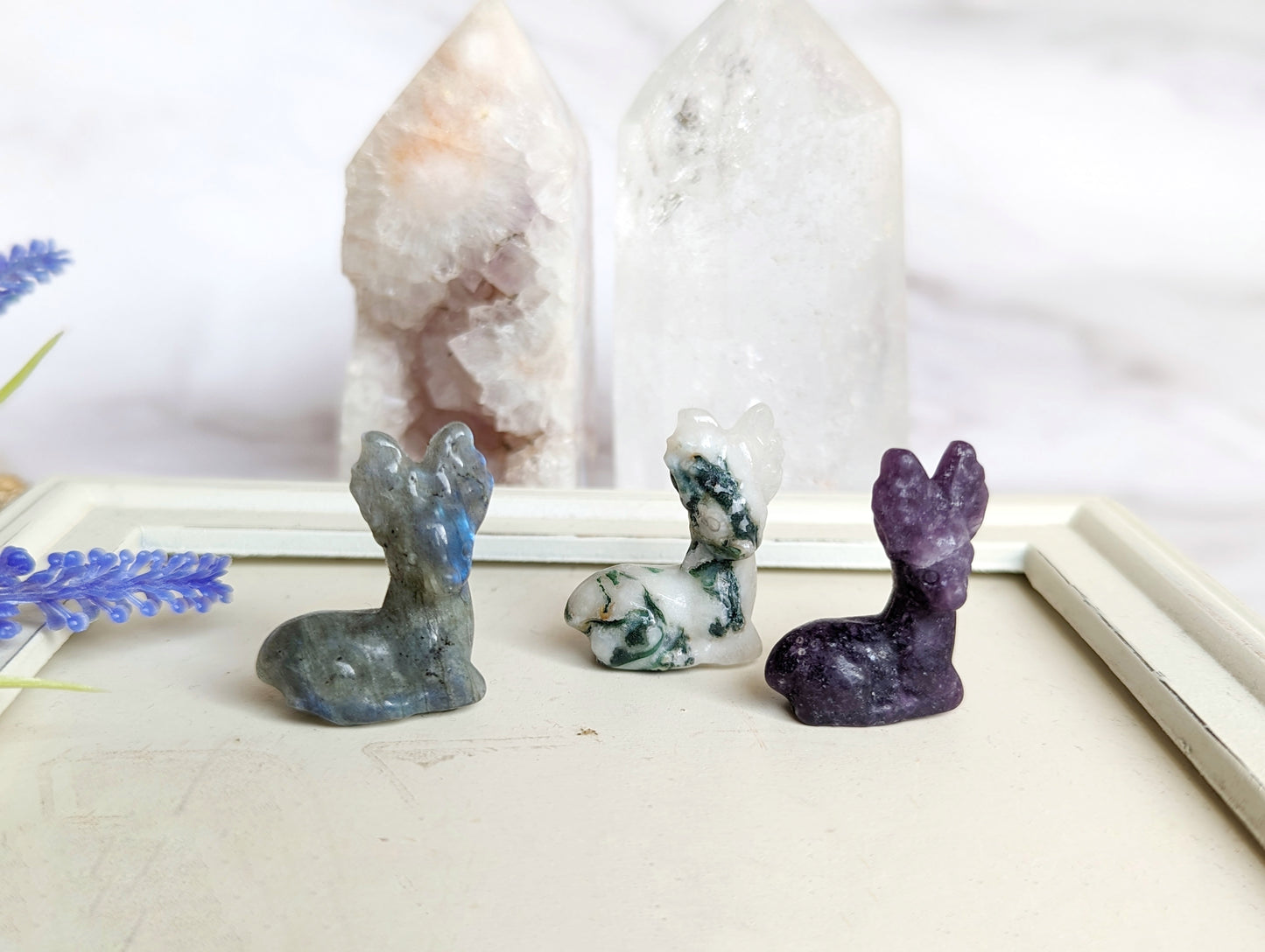 Mini Crystal Deer Figure